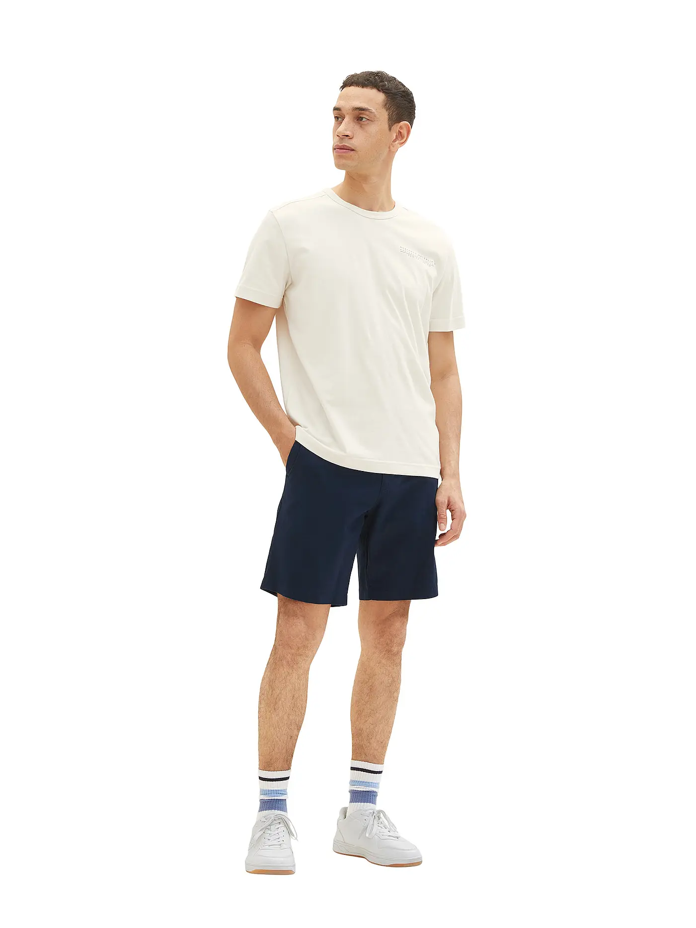 TOM TAILOR | Leinenbermuda | blau