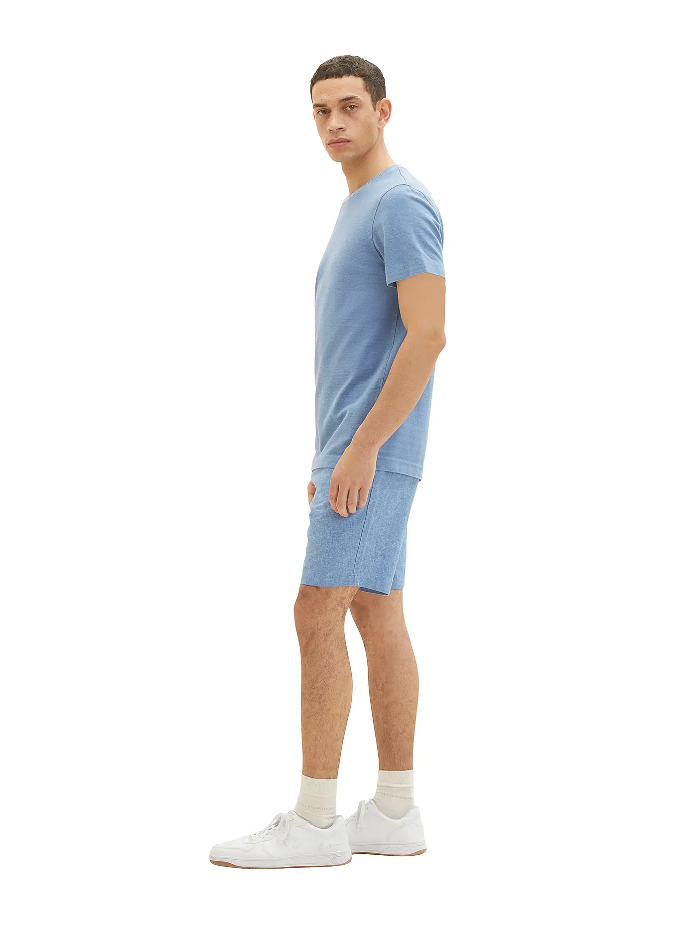 TOM TAILOR | Leinenbermuda | blau