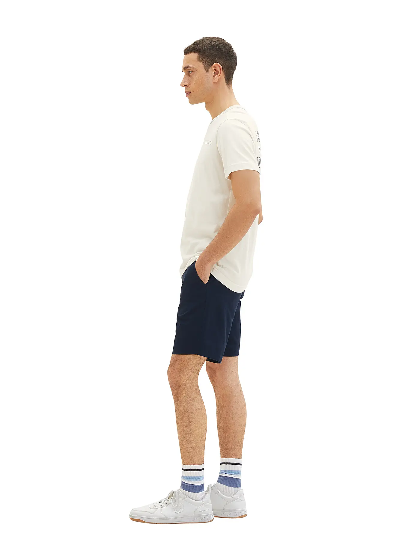 TOM TAILOR | Leinenbermuda | blau