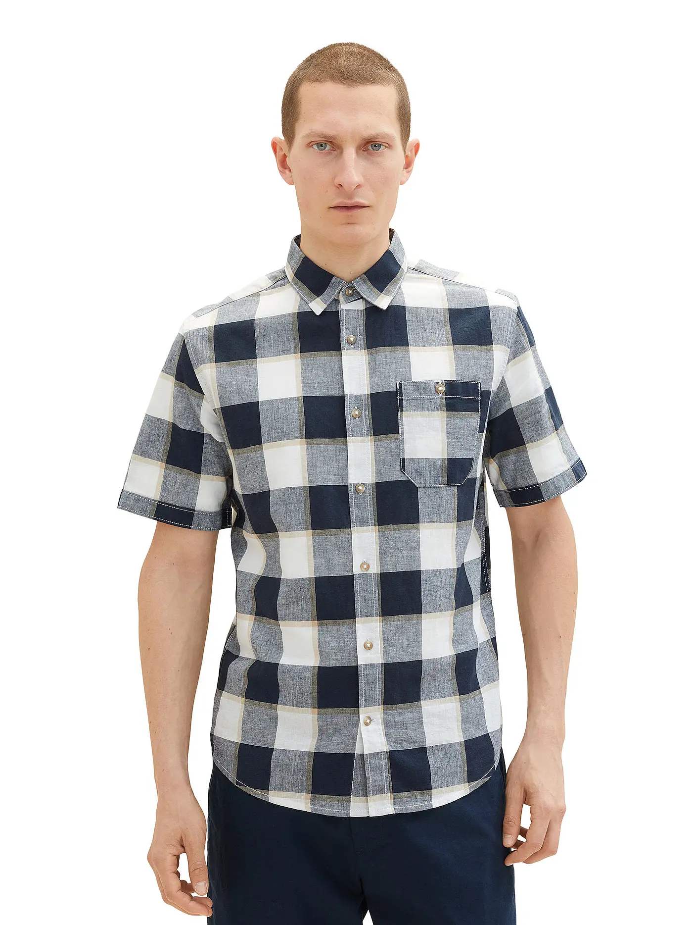 TOM TAILOR | Leinenhemd | blau