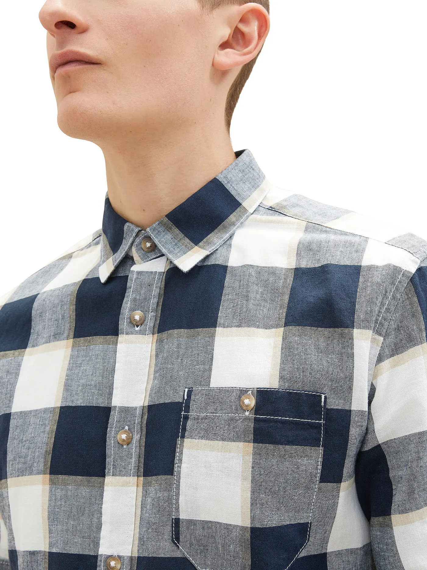 TOM TAILOR | Leinenhemd | blau