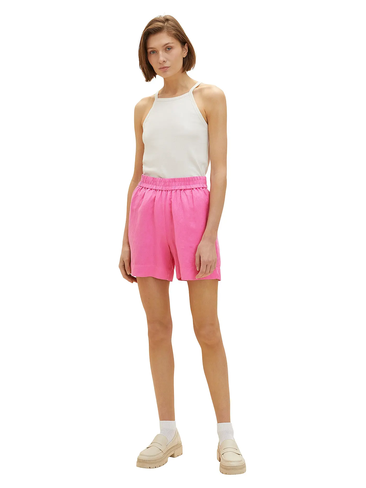 TOM TAILOR | Leinenshorts | pink