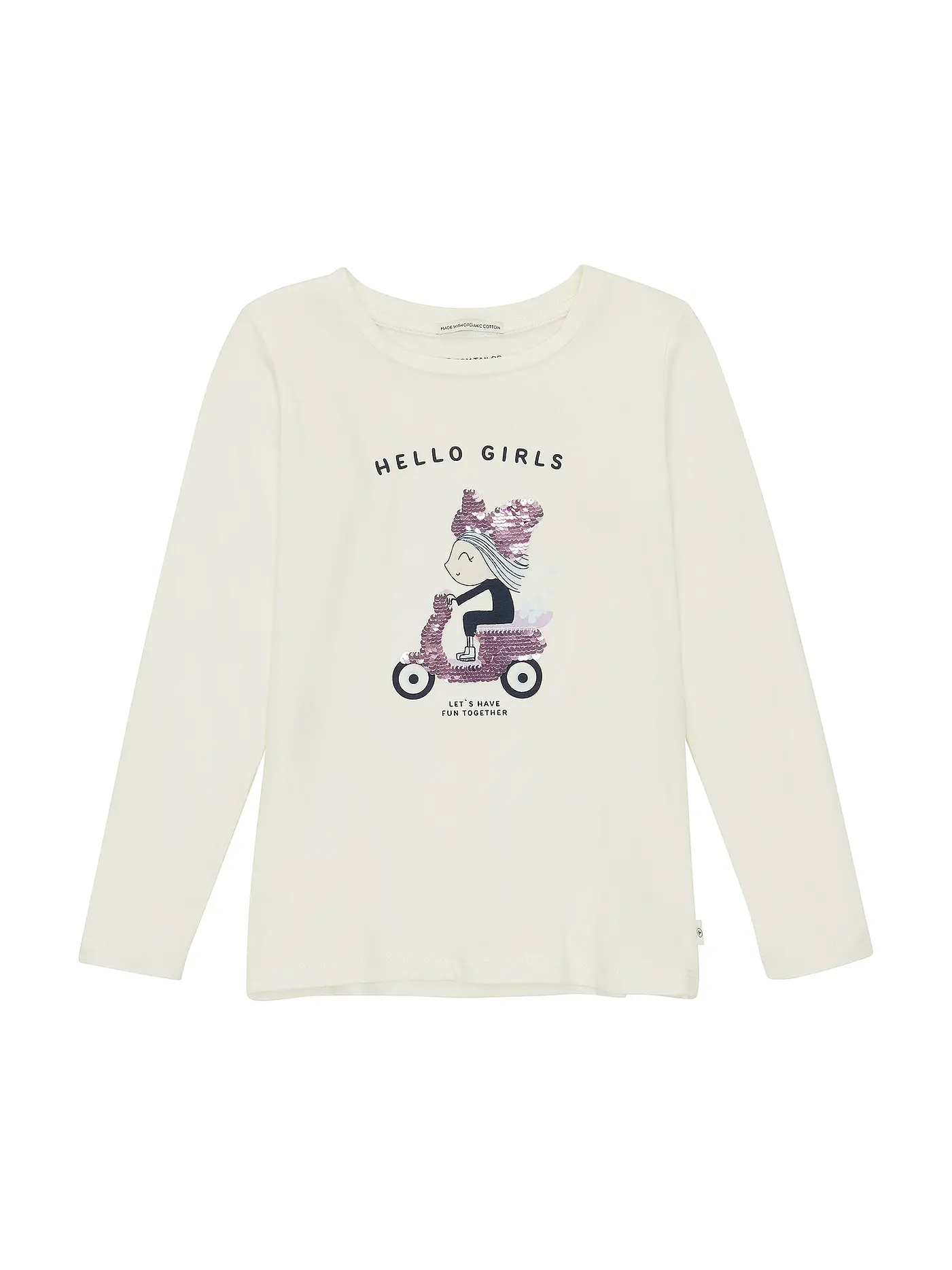 TOM TAILOR | Mädchen Langarmshirt | weiss