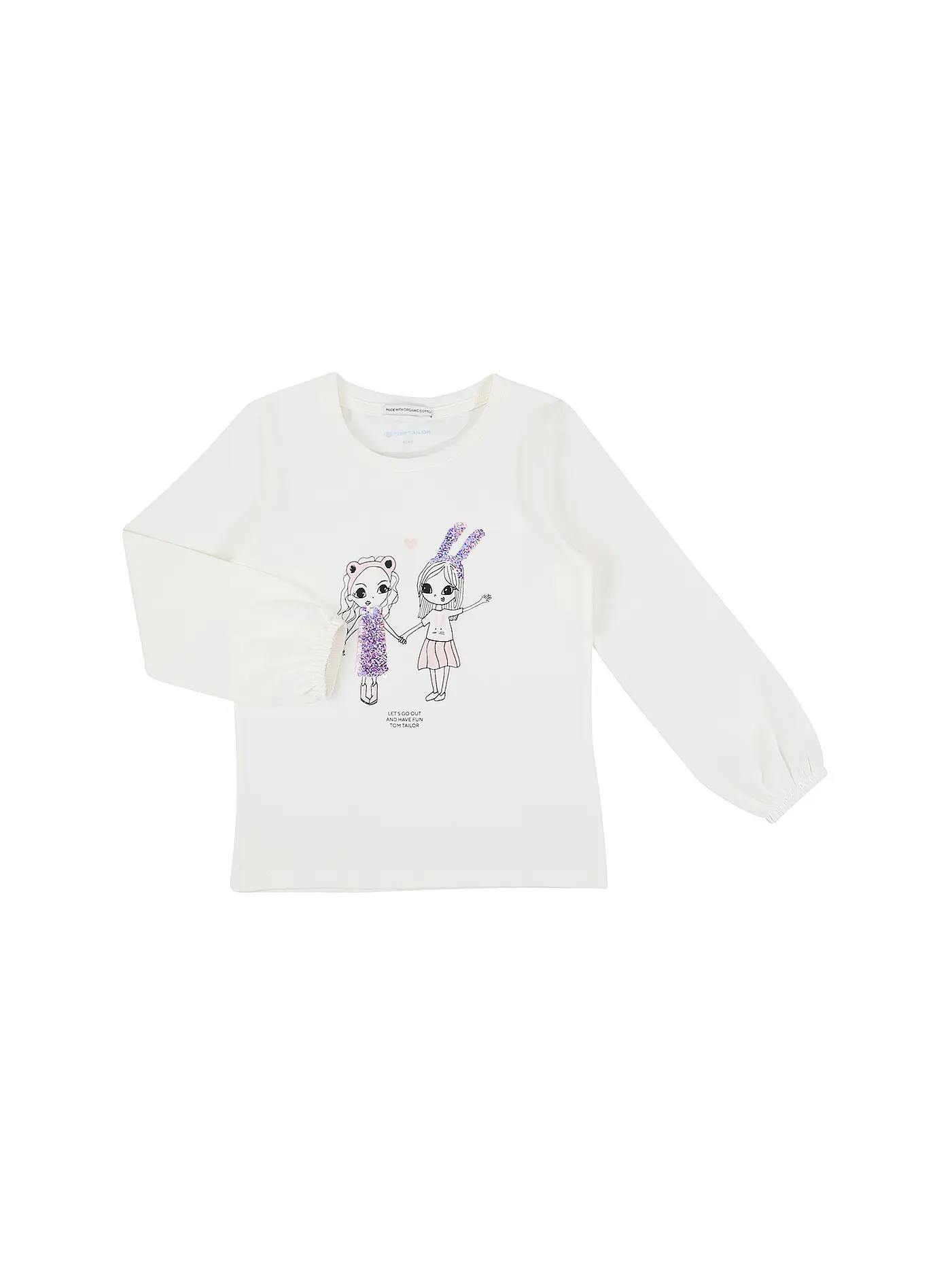 TOM TAILOR | Mädchen Langarmshirt | weiss