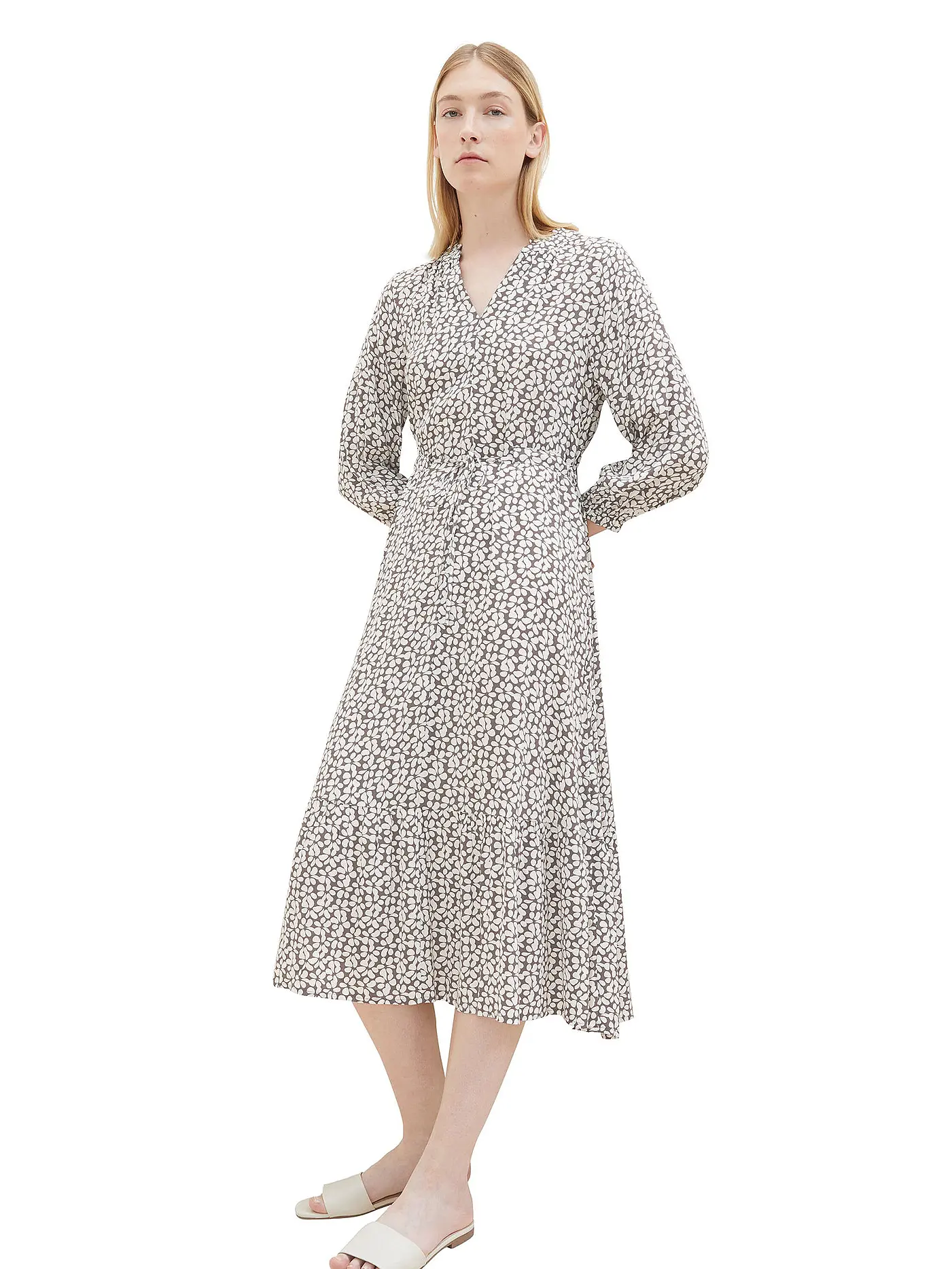 TOM TAILOR | Midikleid | grau