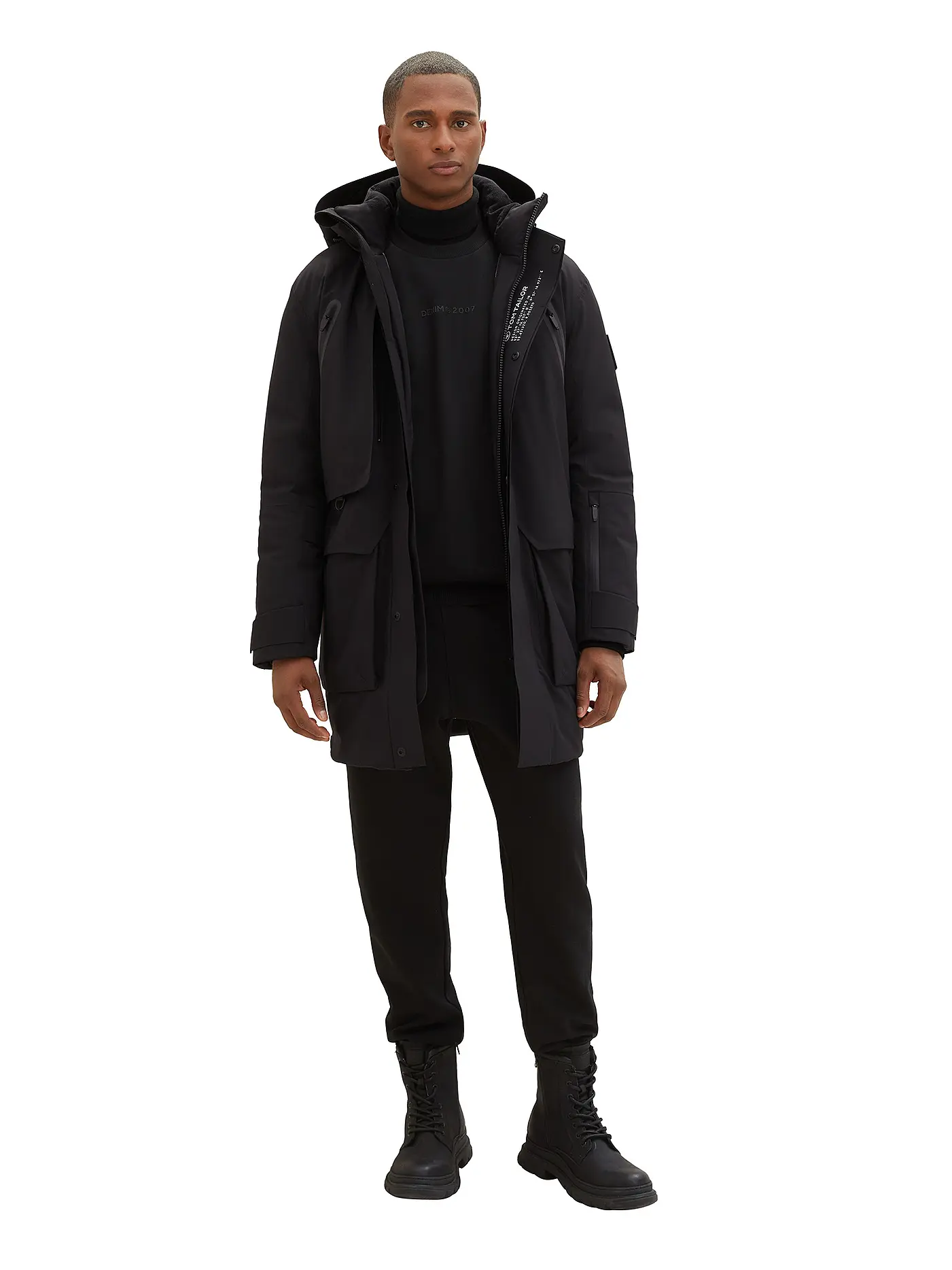 TOM TAILOR | Parka | schwarz