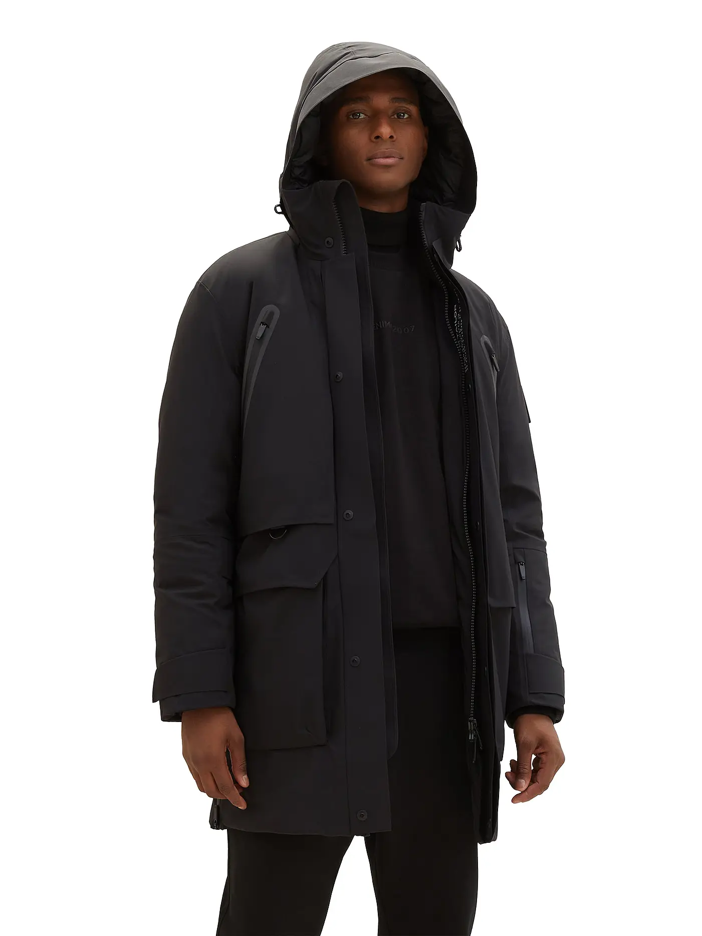 TOM TAILOR | Parka | schwarz