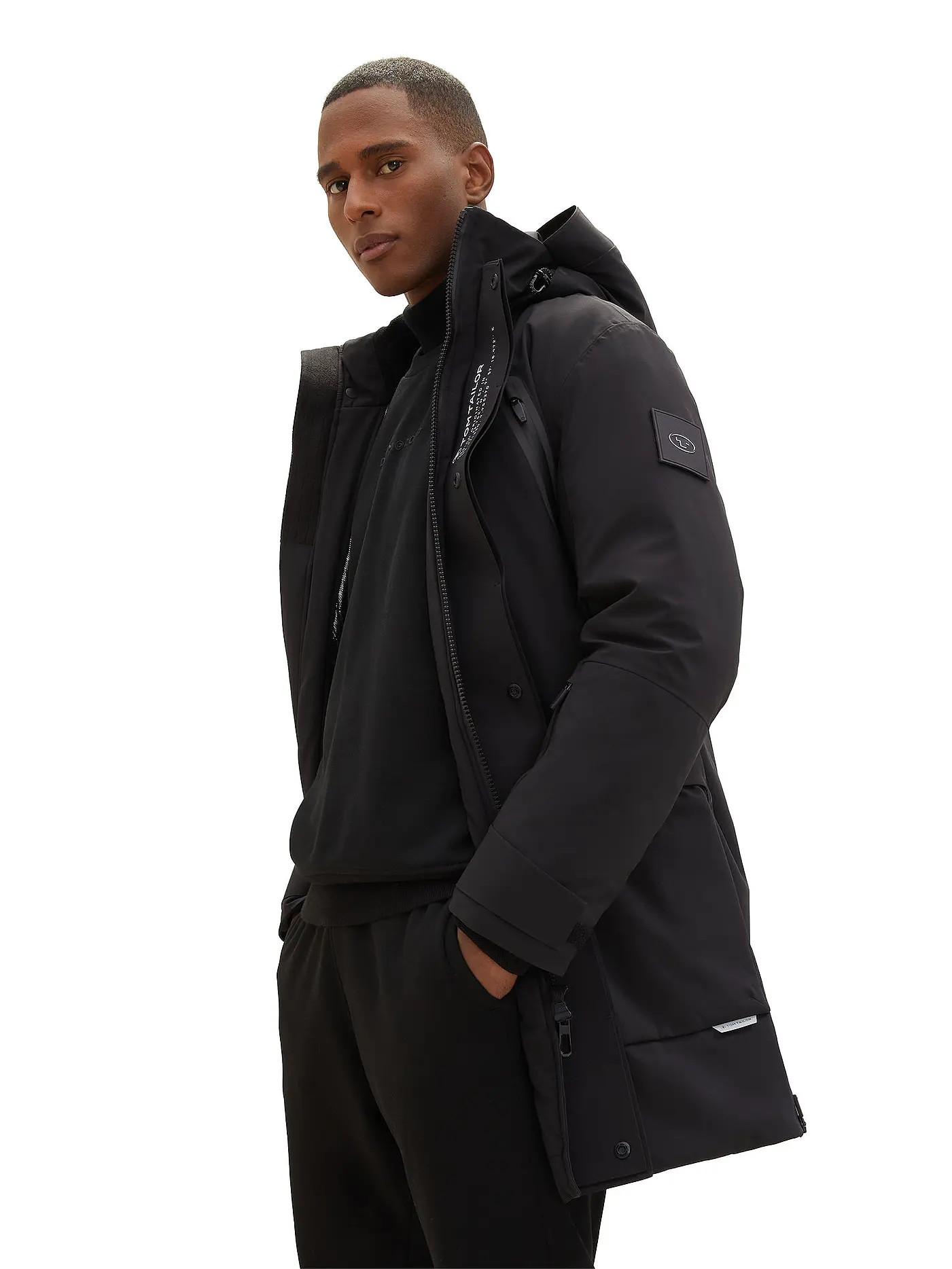 TOM TAILOR | Parka | schwarz