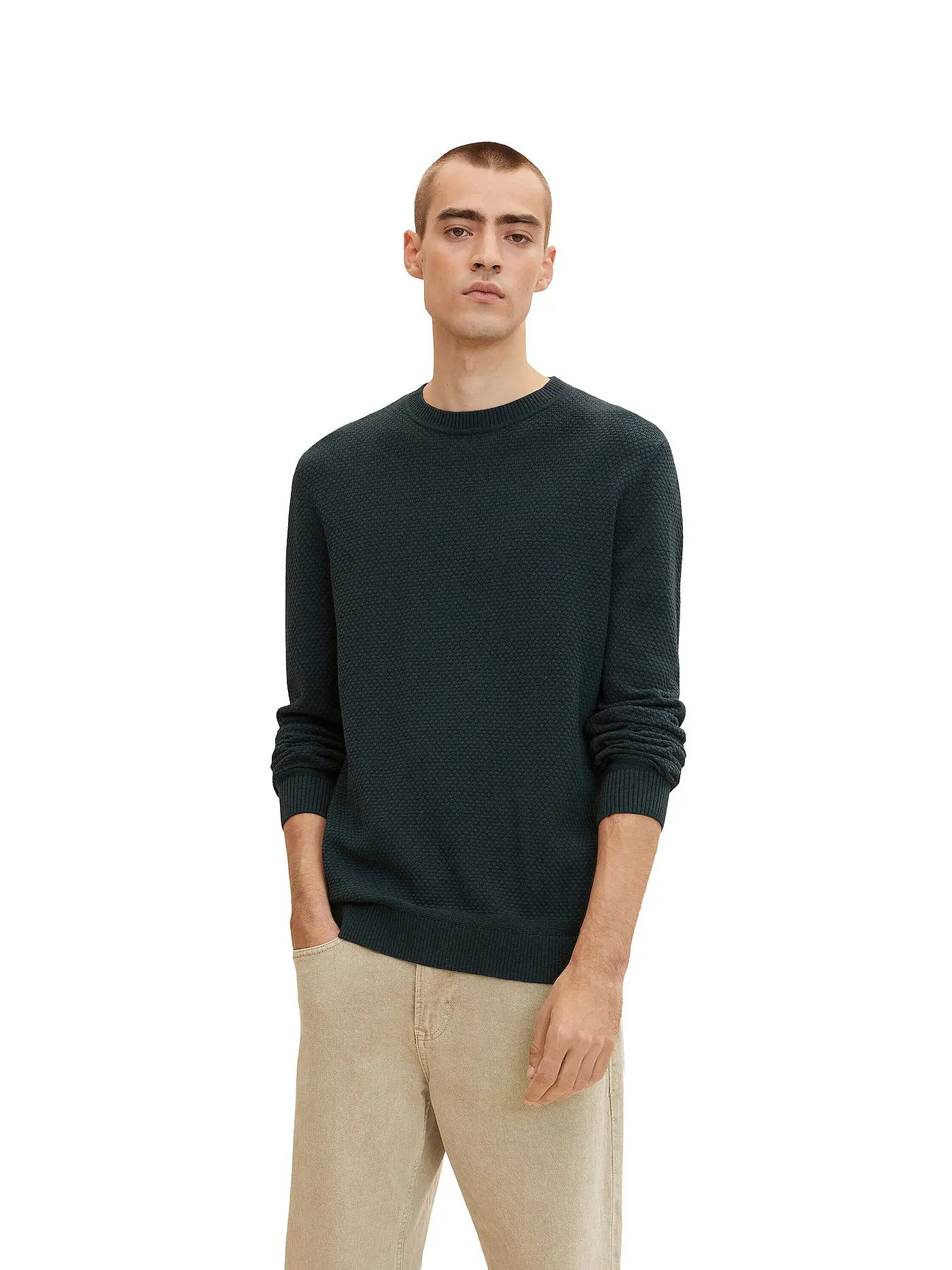 TOM TAILOR | Pullover | dunkelgrün