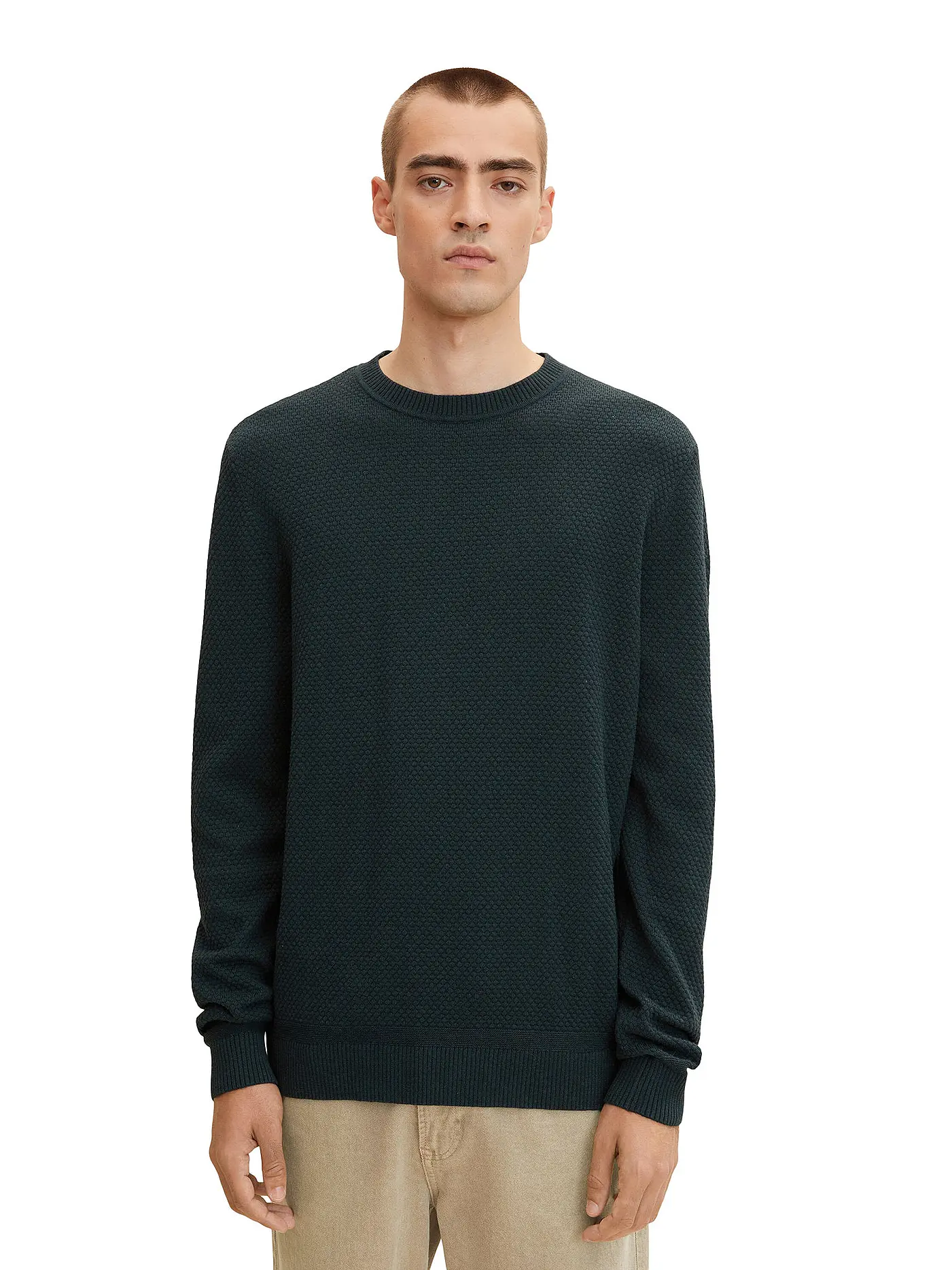 TOM TAILOR | Pullover | dunkelgrün
