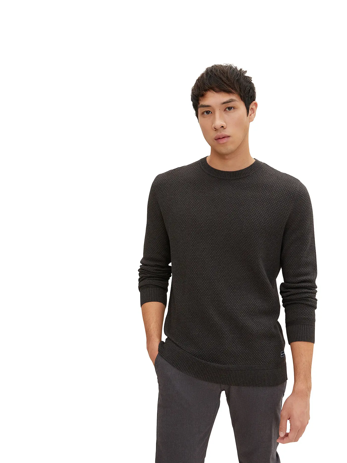 TOM TAILOR | Pullover | schwarz