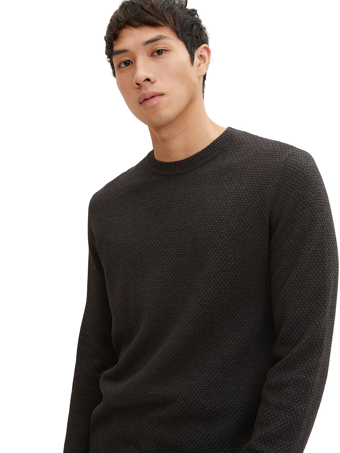 TOM TAILOR | Pullover | schwarz