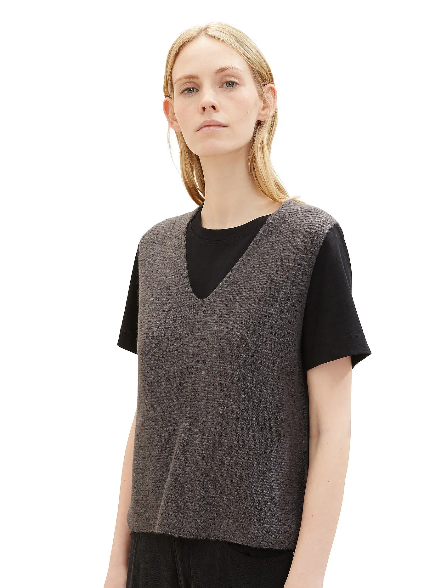 TOM TAILOR | Pullunder | grau