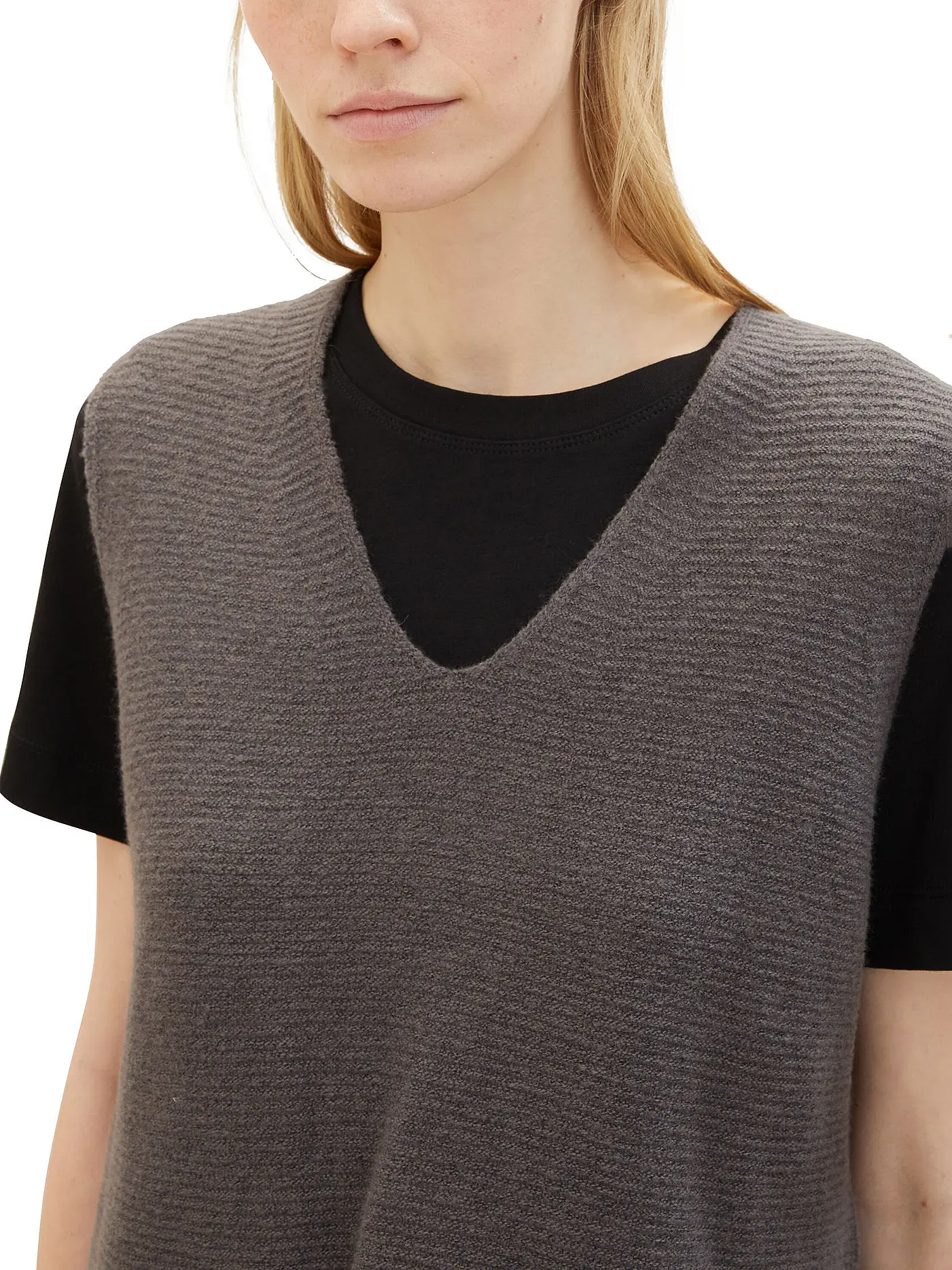 TOM TAILOR | Pullunder | grau