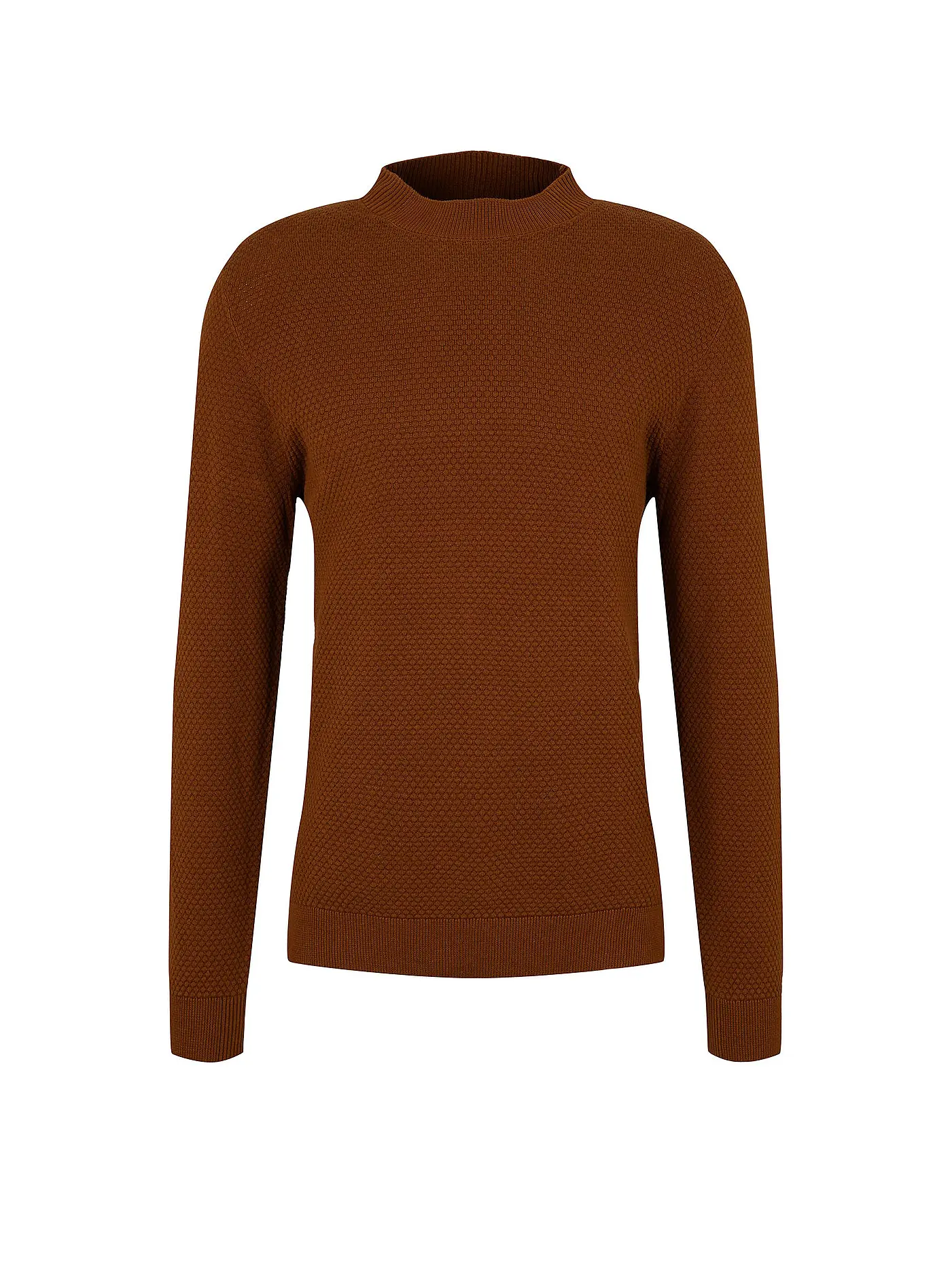TOM TAILOR | Stehkragenpullover | braun