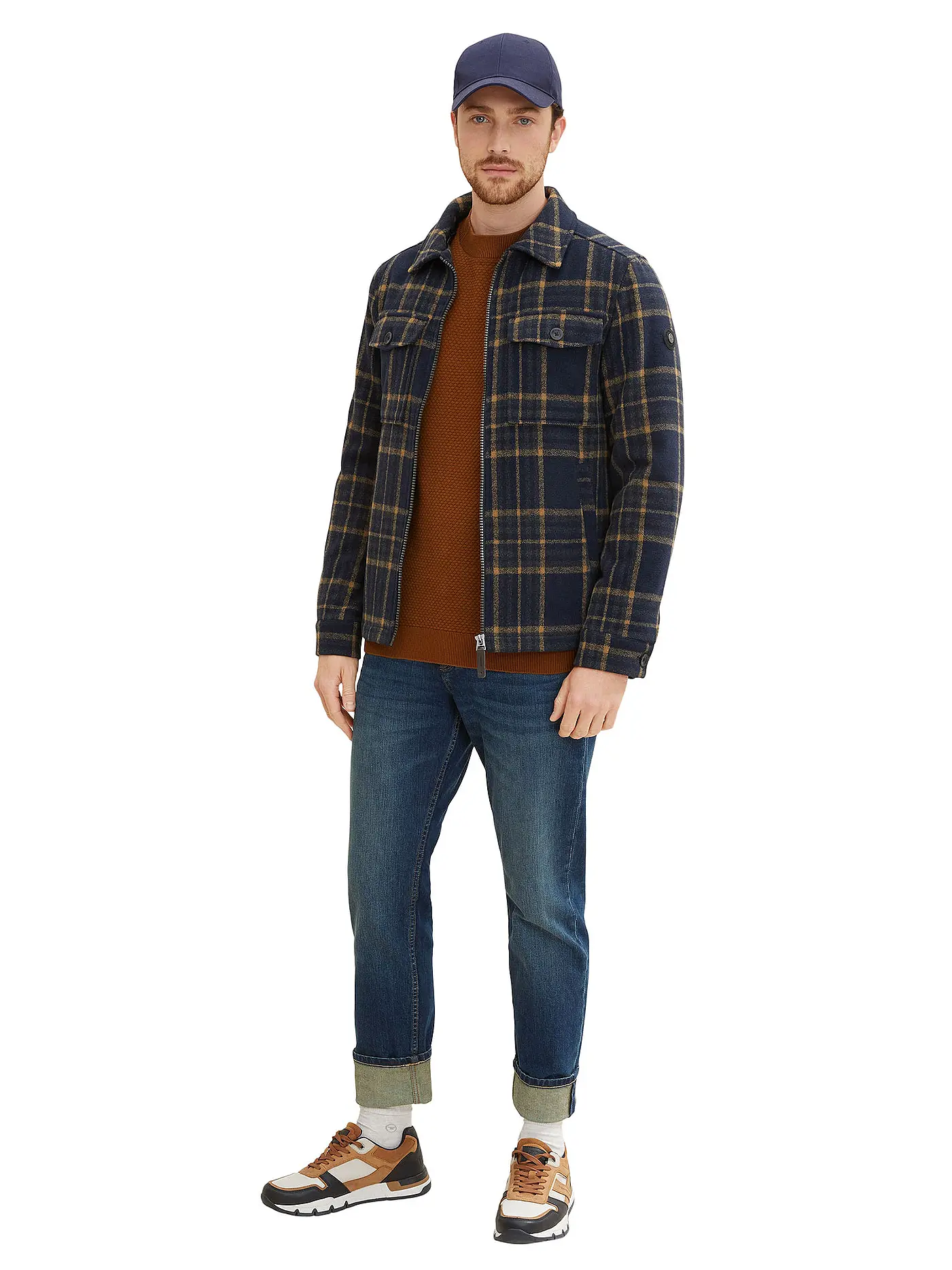 TOM TAILOR | Stehkragenpullover | braun