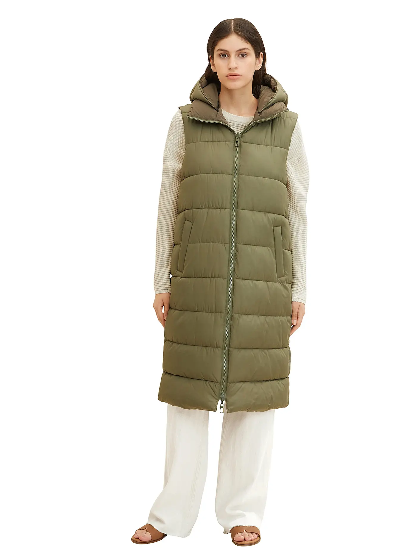 TOM TAILOR | Steppgilet | grün