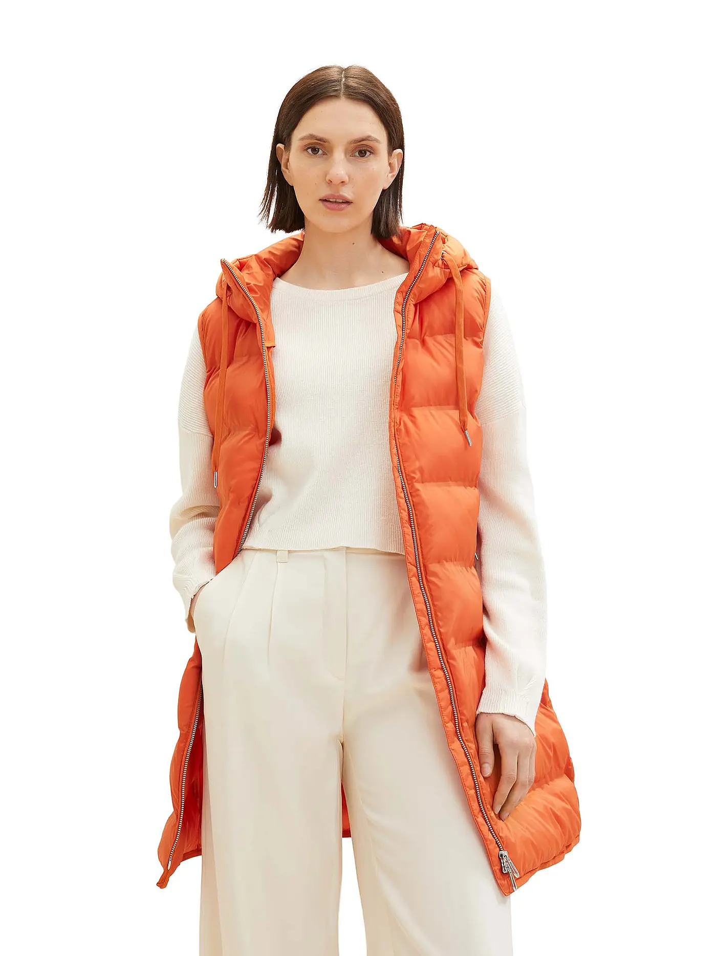 TOM TAILOR | Steppgilet | orange