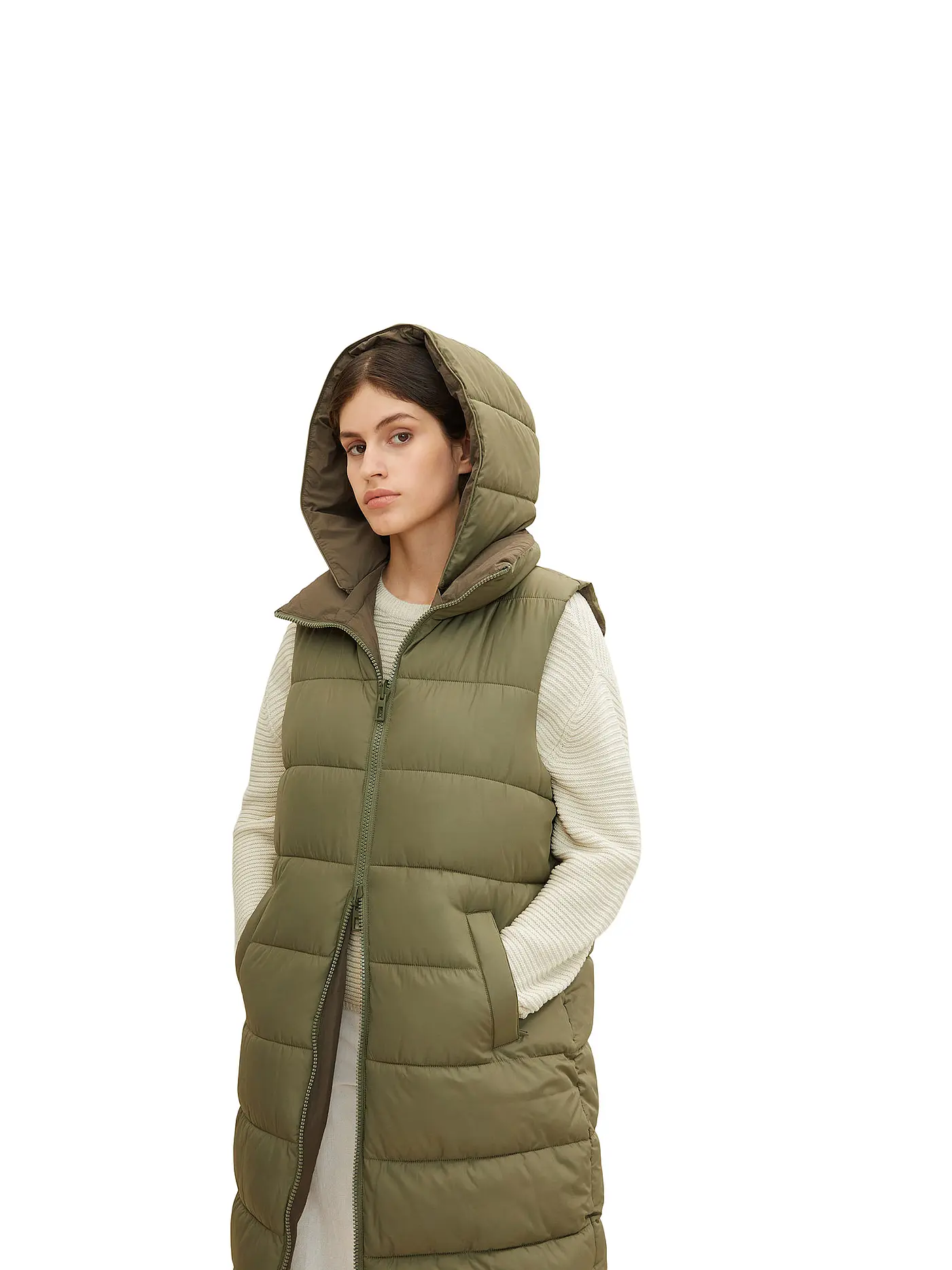 TOM TAILOR | Steppgilet | grün