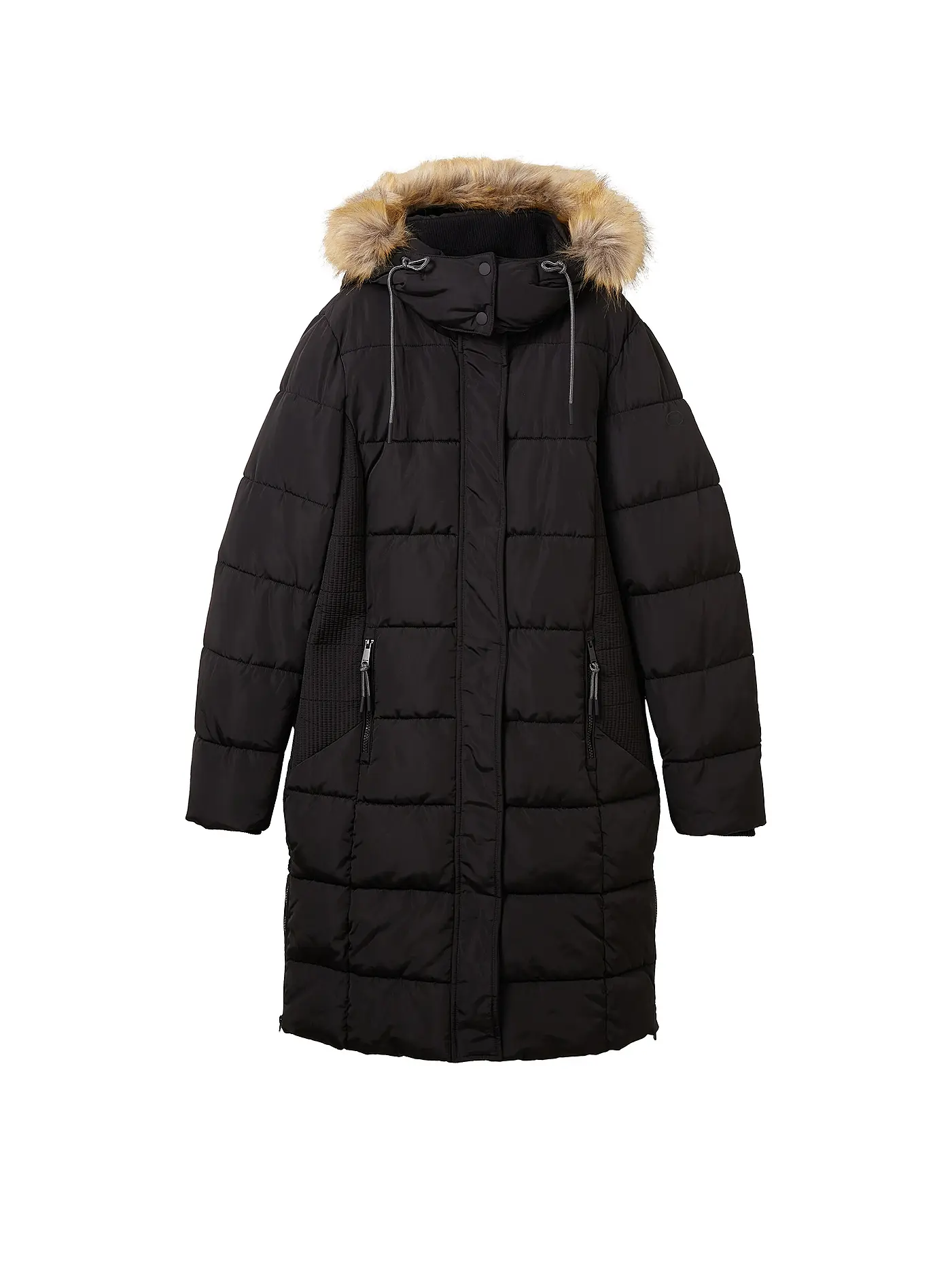 TOM TAILOR | Steppmantel | schwarz