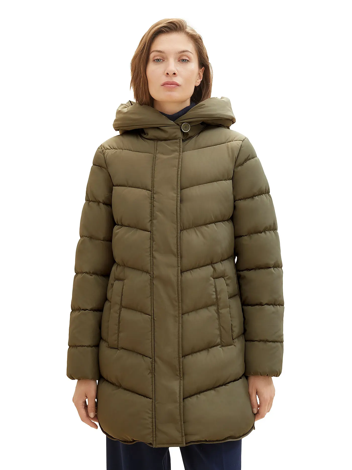TOM TAILOR | Steppmantel | olive