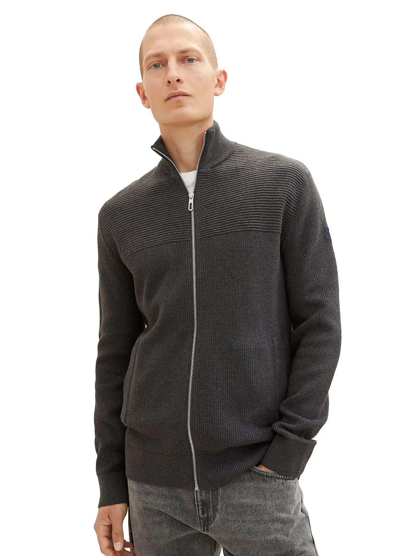 TOM TAILOR | Strickjacke | schwarz