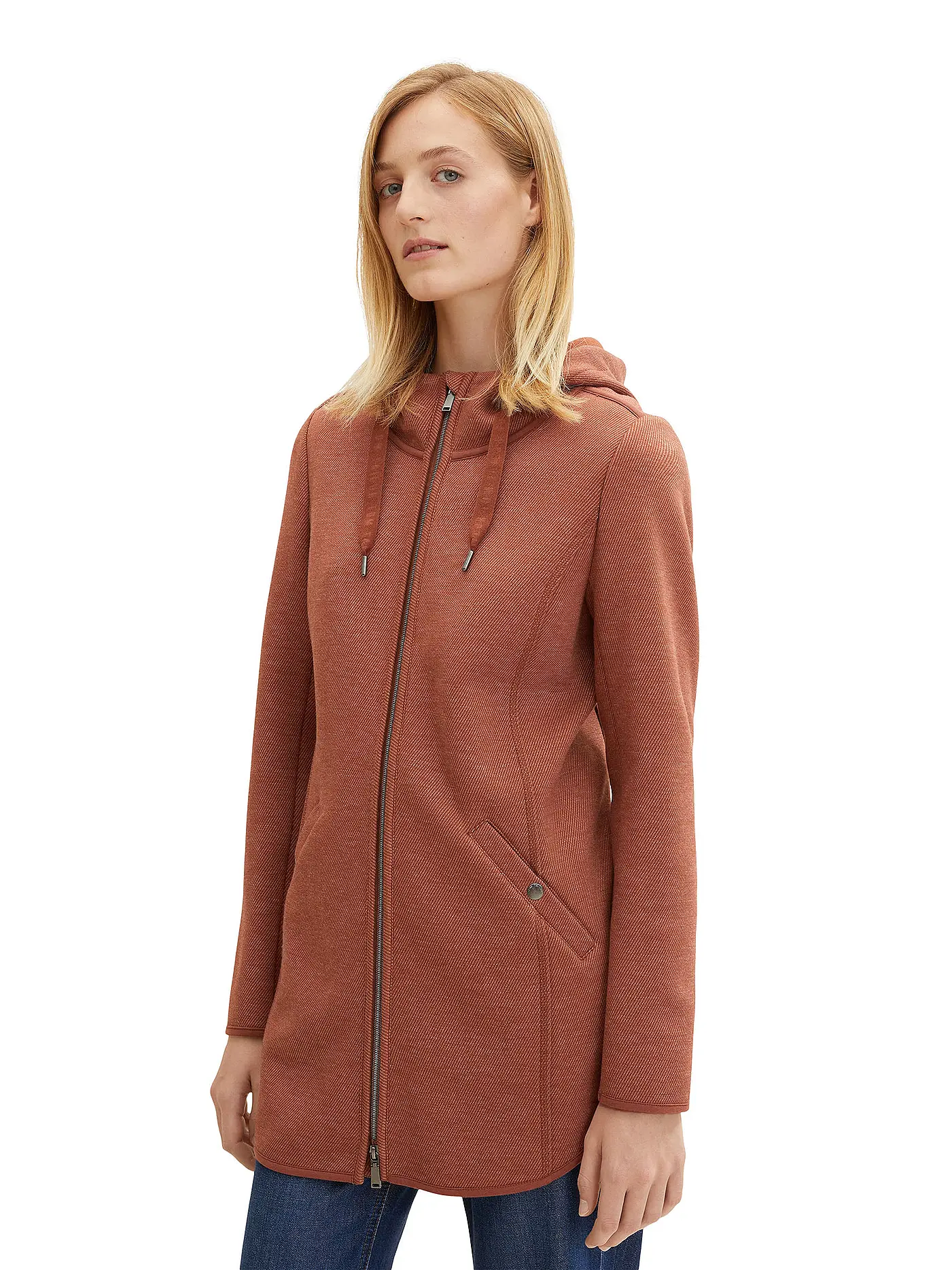 TOM TAILOR | Sweatjacke | braun
