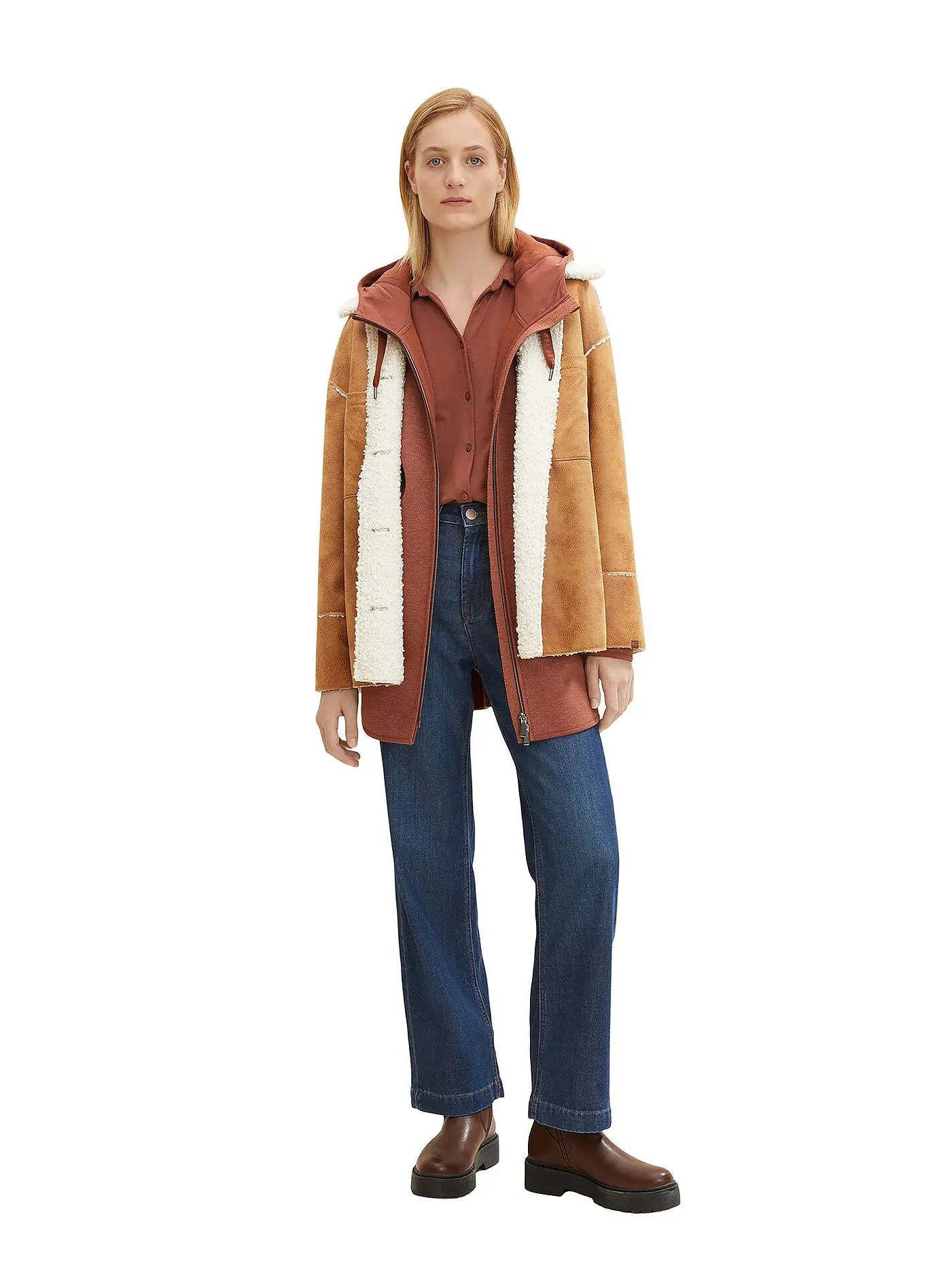 TOM TAILOR | Sweatjacke | braun