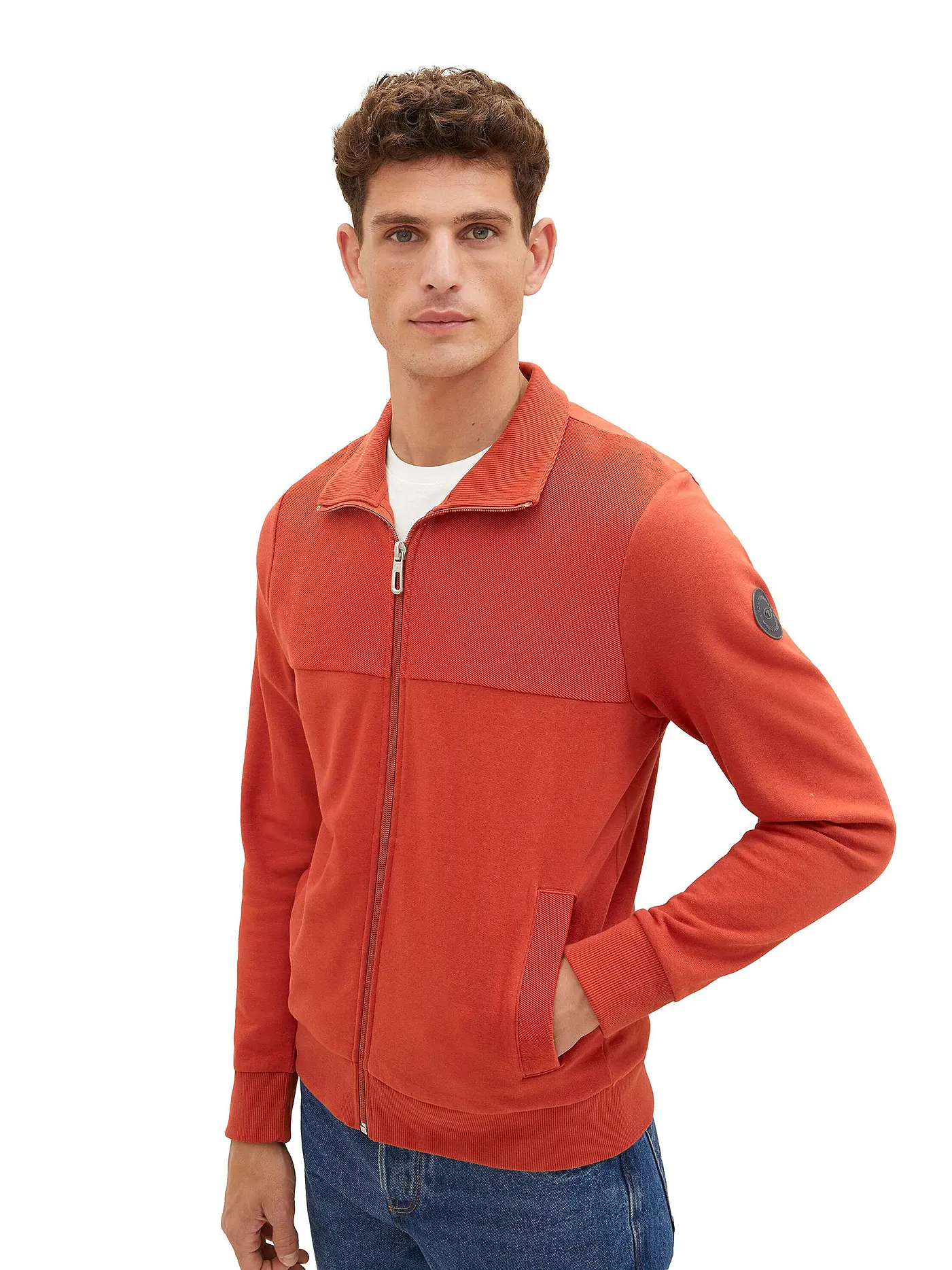 TOM TAILOR | Sweatjacke | rot