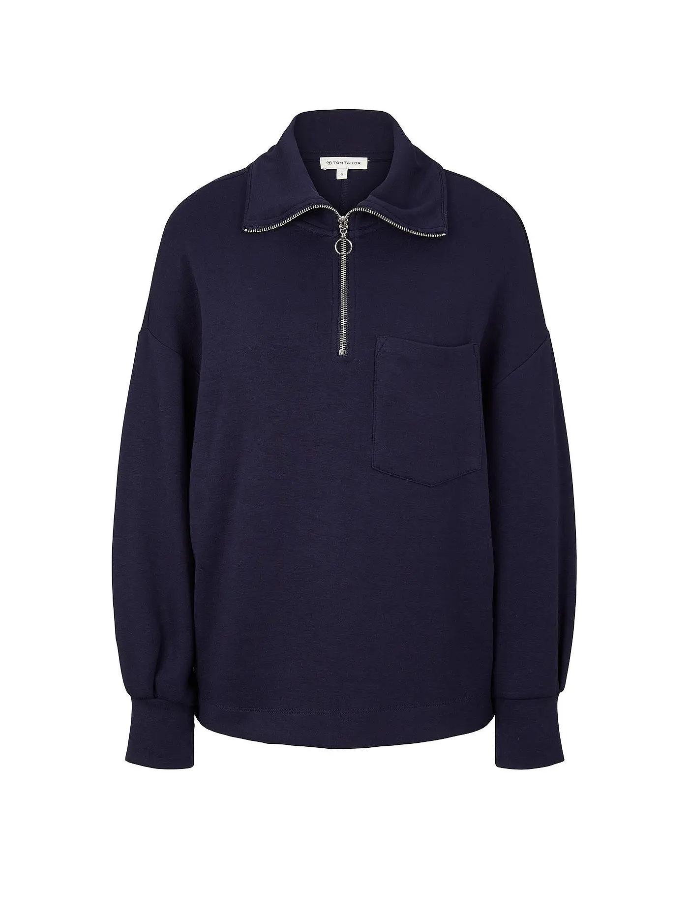 TOM TAILOR | Troyer Sweater | dunkelblau