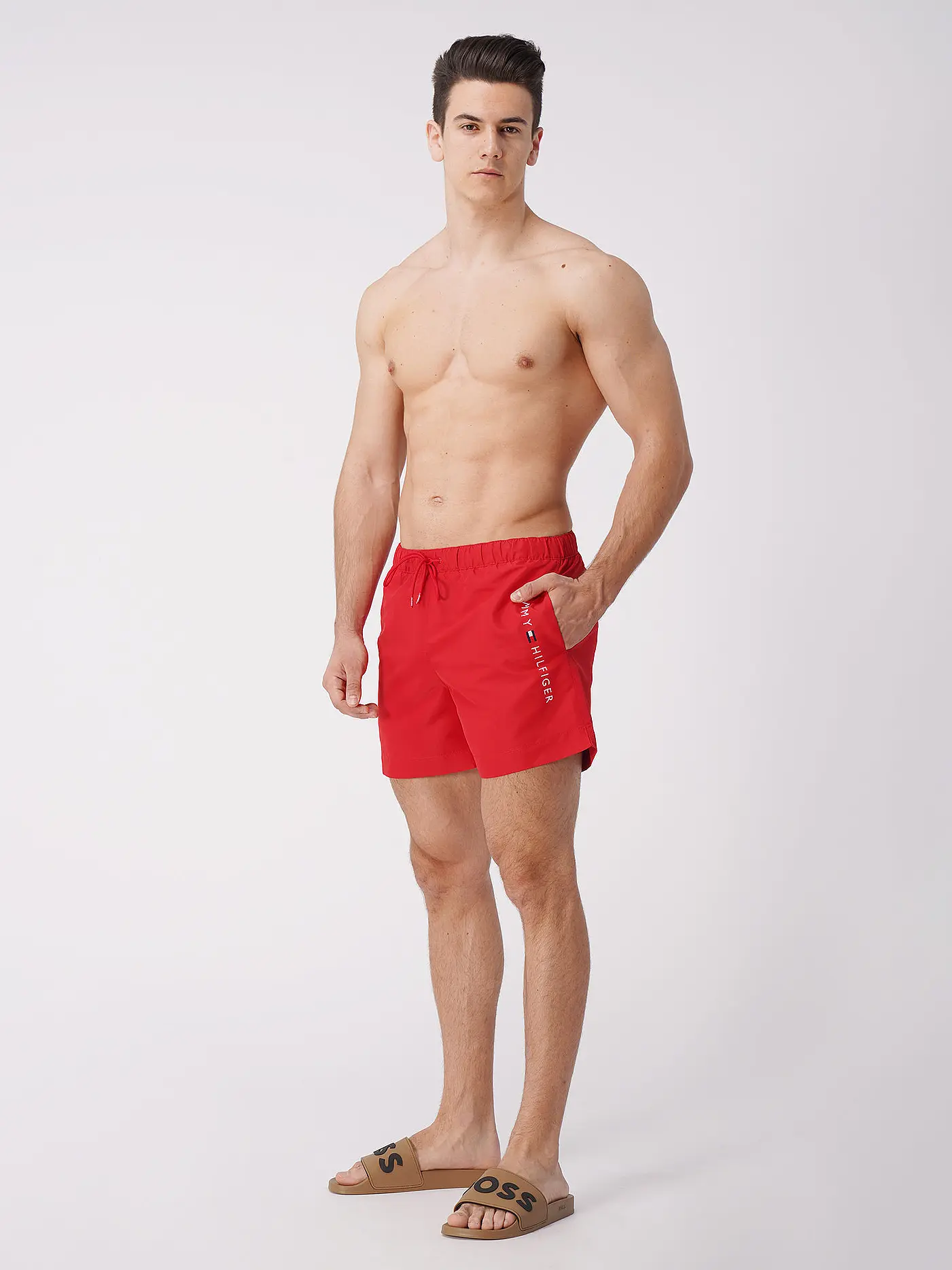 TOMMY HILFIGER | Badeshorts | rot