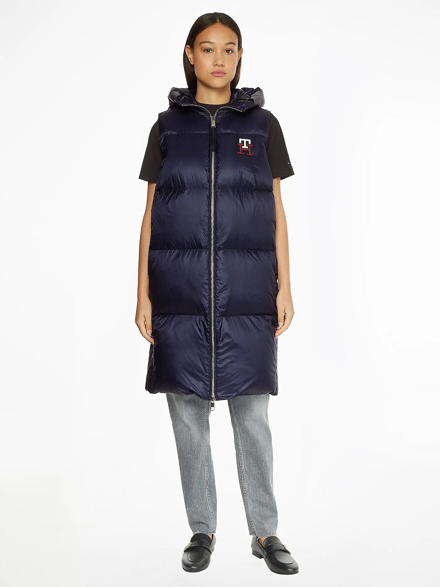 TOMMY HILFIGER | Daunensteppgilet | dunkelblau