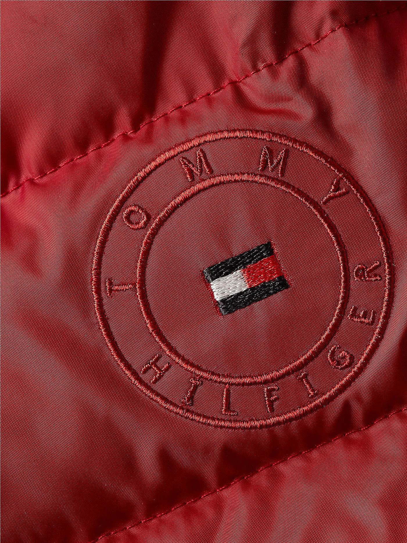 TOMMY HILFIGER | Daunensteppjacke | dunkelrot