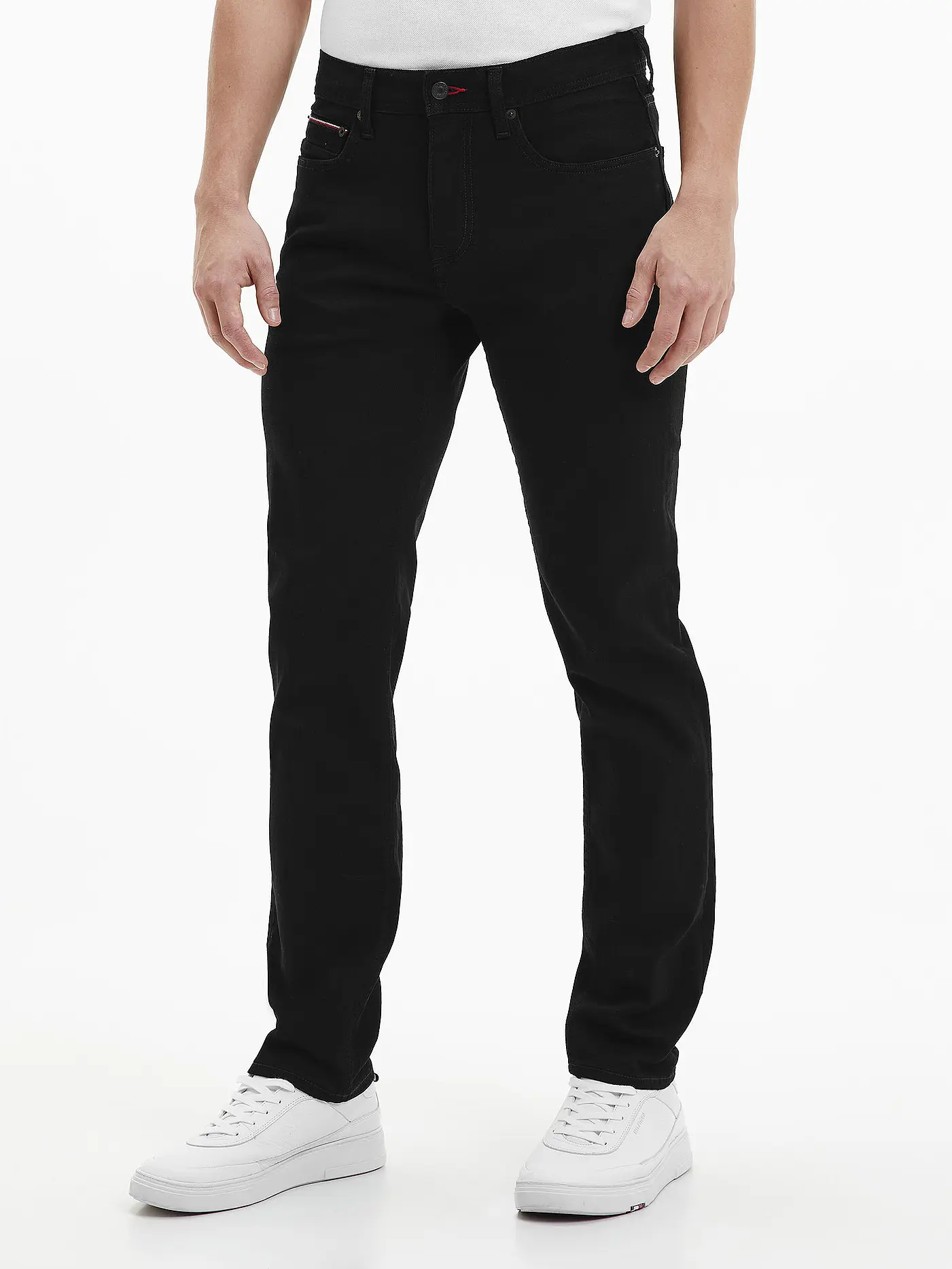 TOMMY HILFIGER | Jeans Straight Fit " Denton " | schwarz