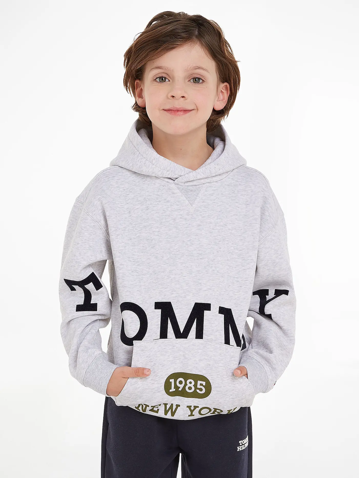 TOMMY HILFIGER | Jungen Kapuzensweater - Hoodie | weiss