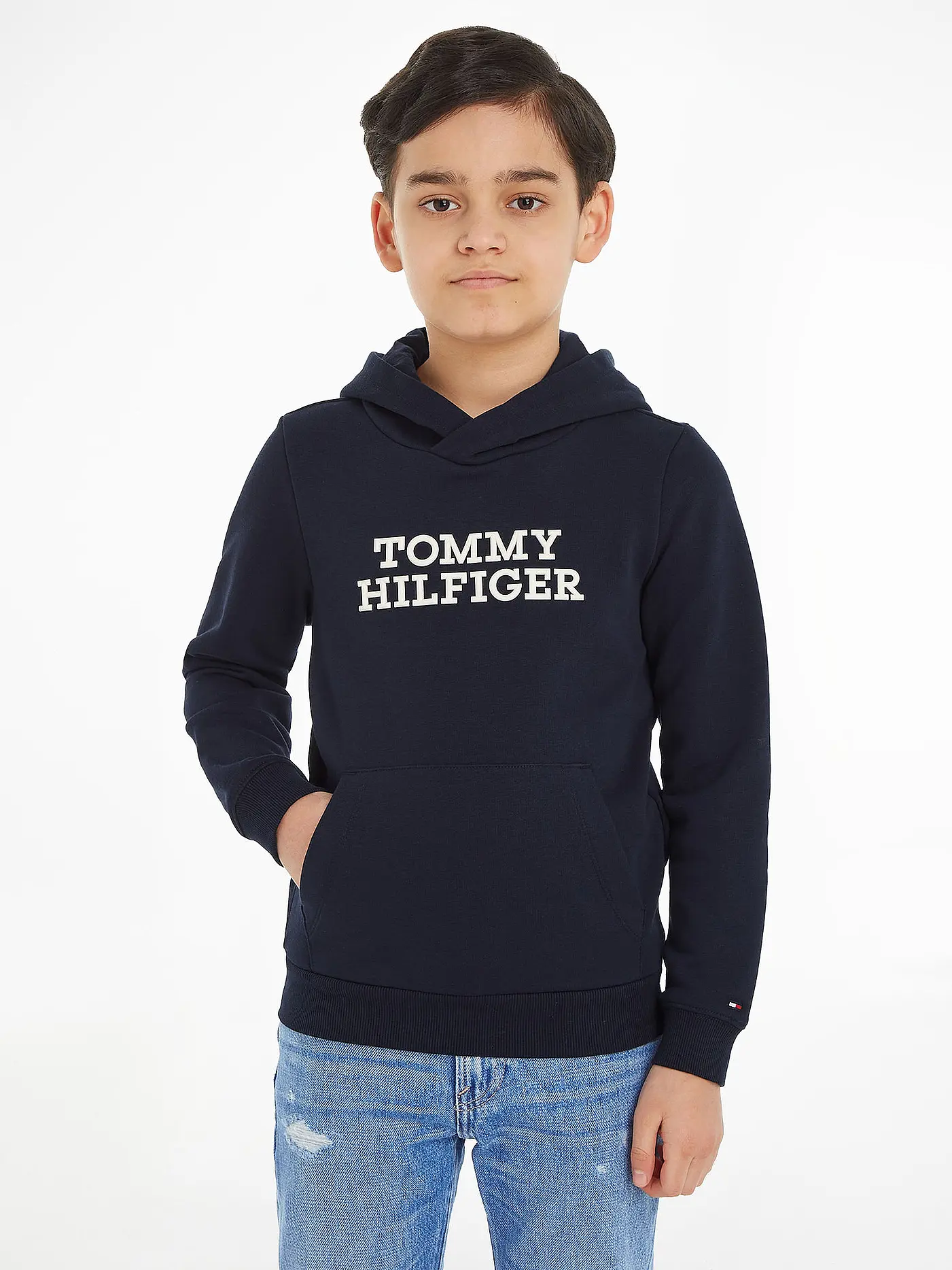 TOMMY HILFIGER | Jungen Kapuzensweater - Hoodie | dunkelblau