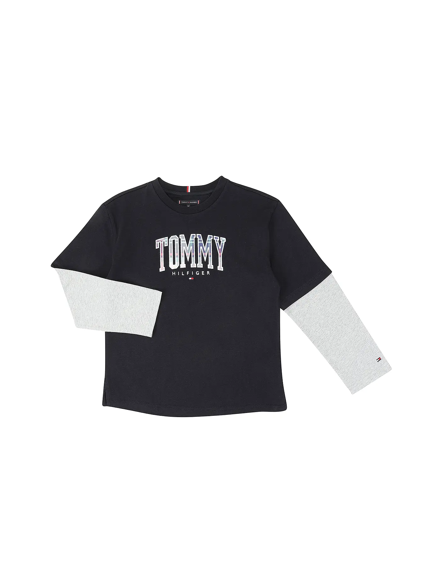 TOMMY HILFIGER | Jungen Langarmshirt  TARTAN   | dunkelblau