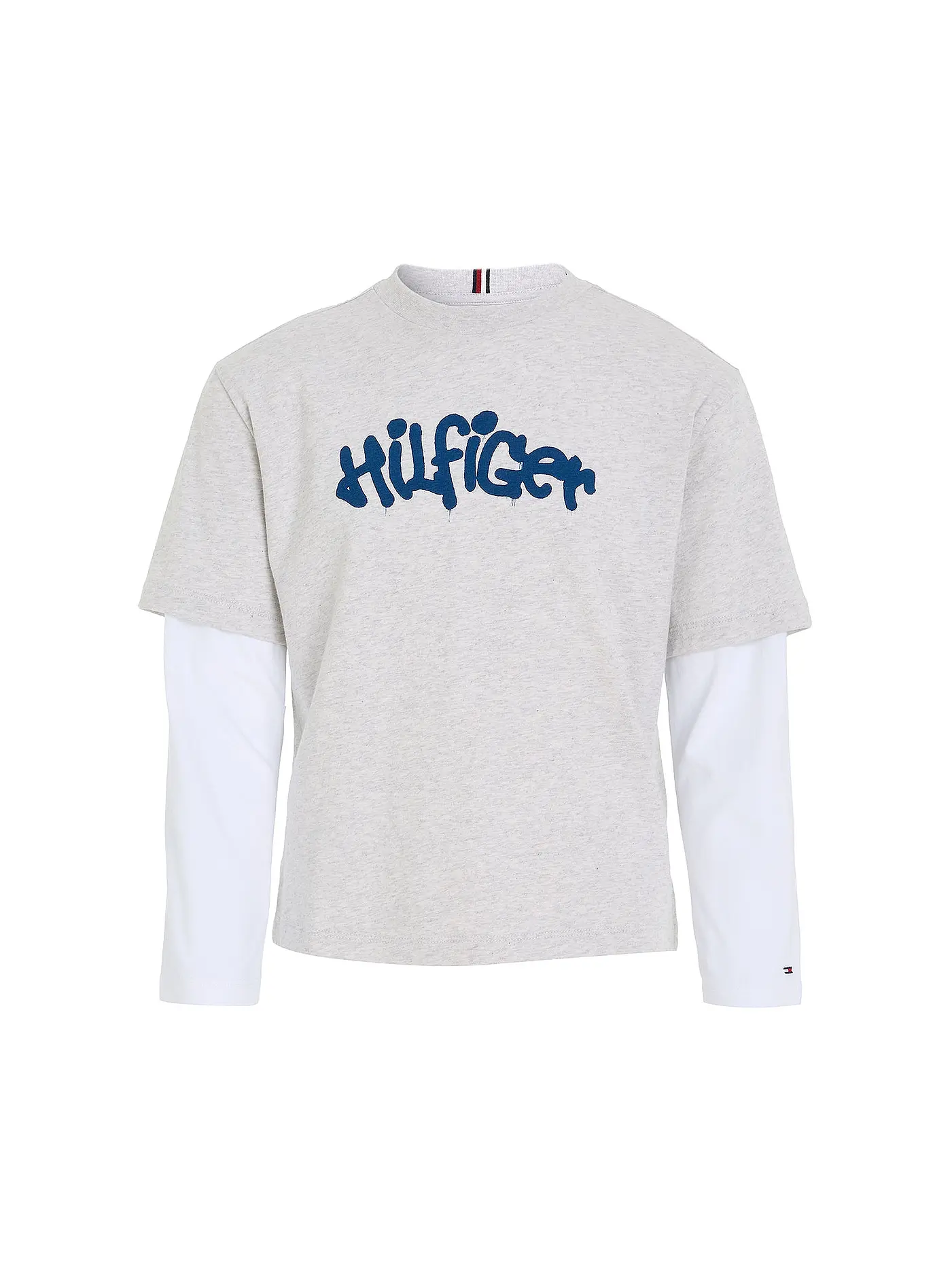 TOMMY HILFIGER | Jungen Langarmshirt | hellgrau