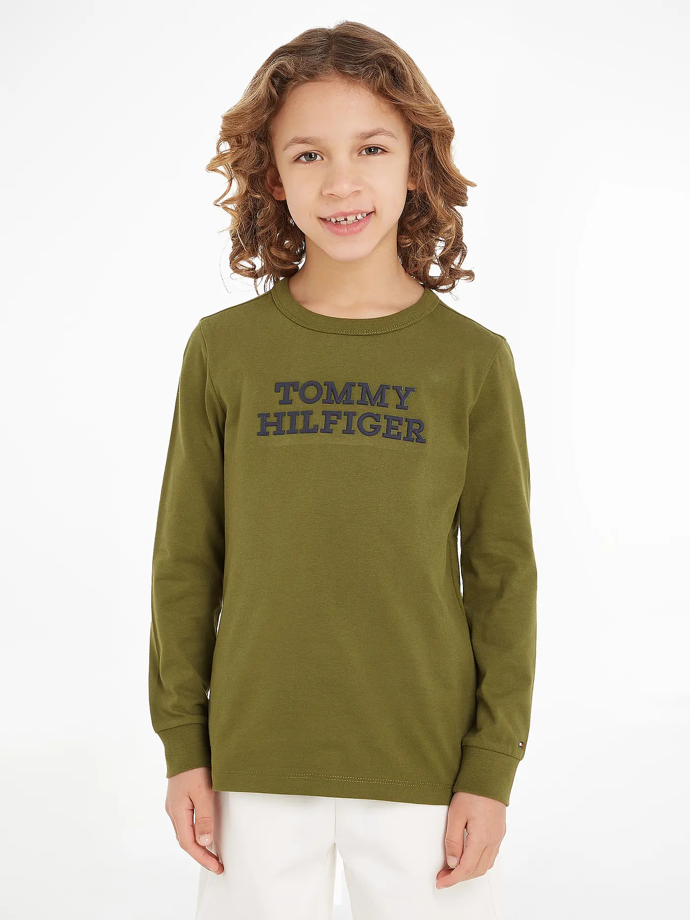 TOMMY HILFIGER | Jungen Langarmshirt | olive