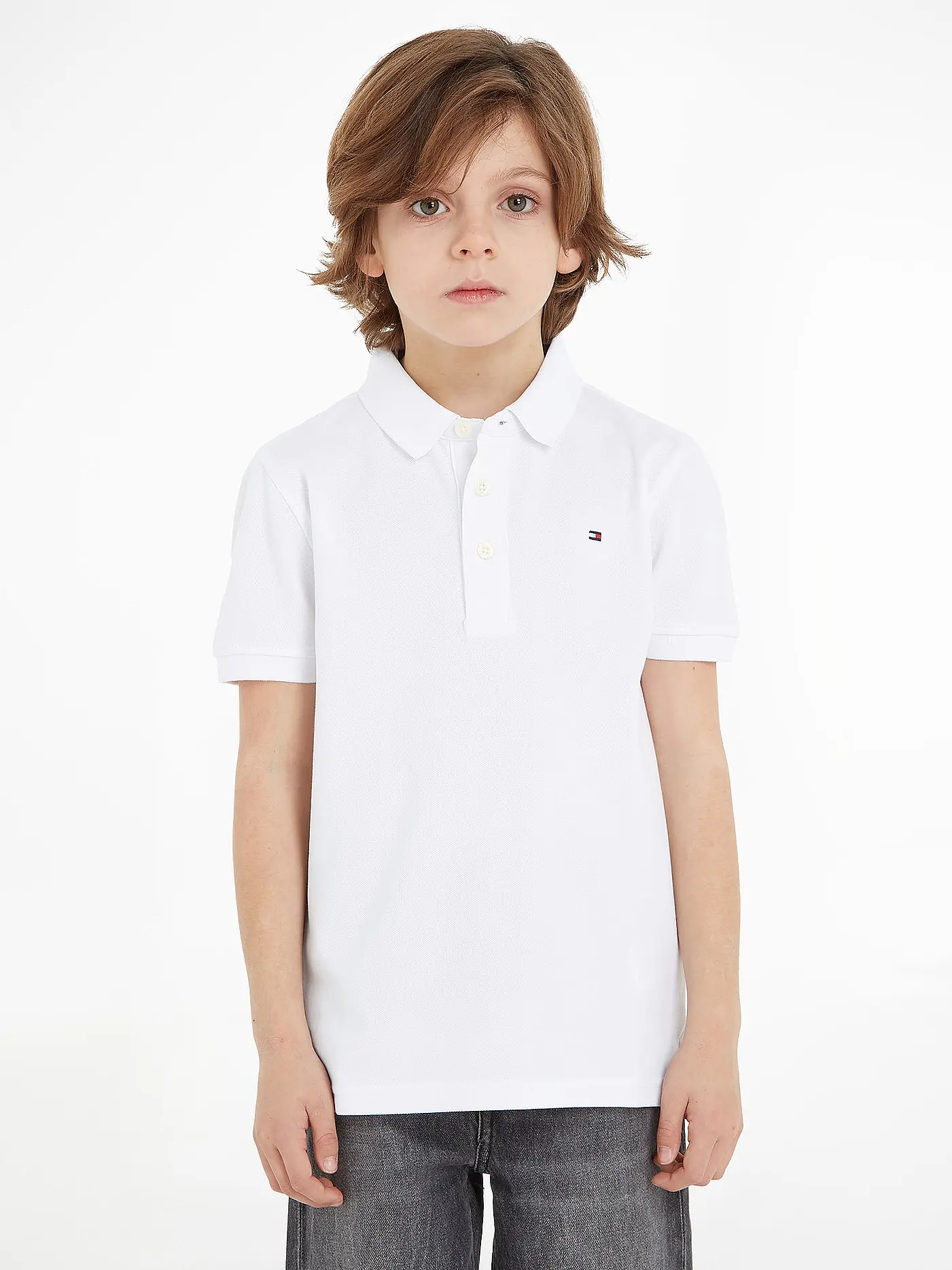 TOMMY HILFIGER | Jungen Poloshirt  | weiss