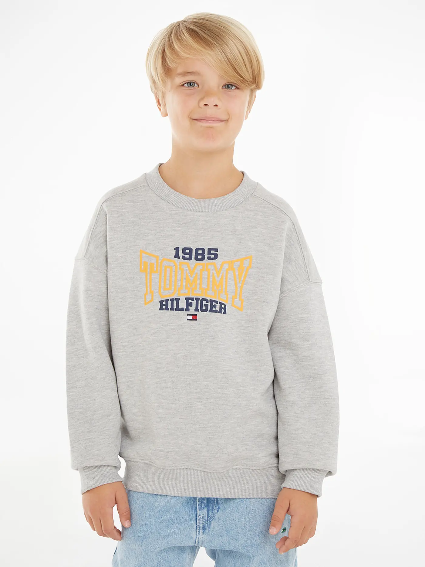 TOMMY HILFIGER | Jungen Sweater | hellgrau