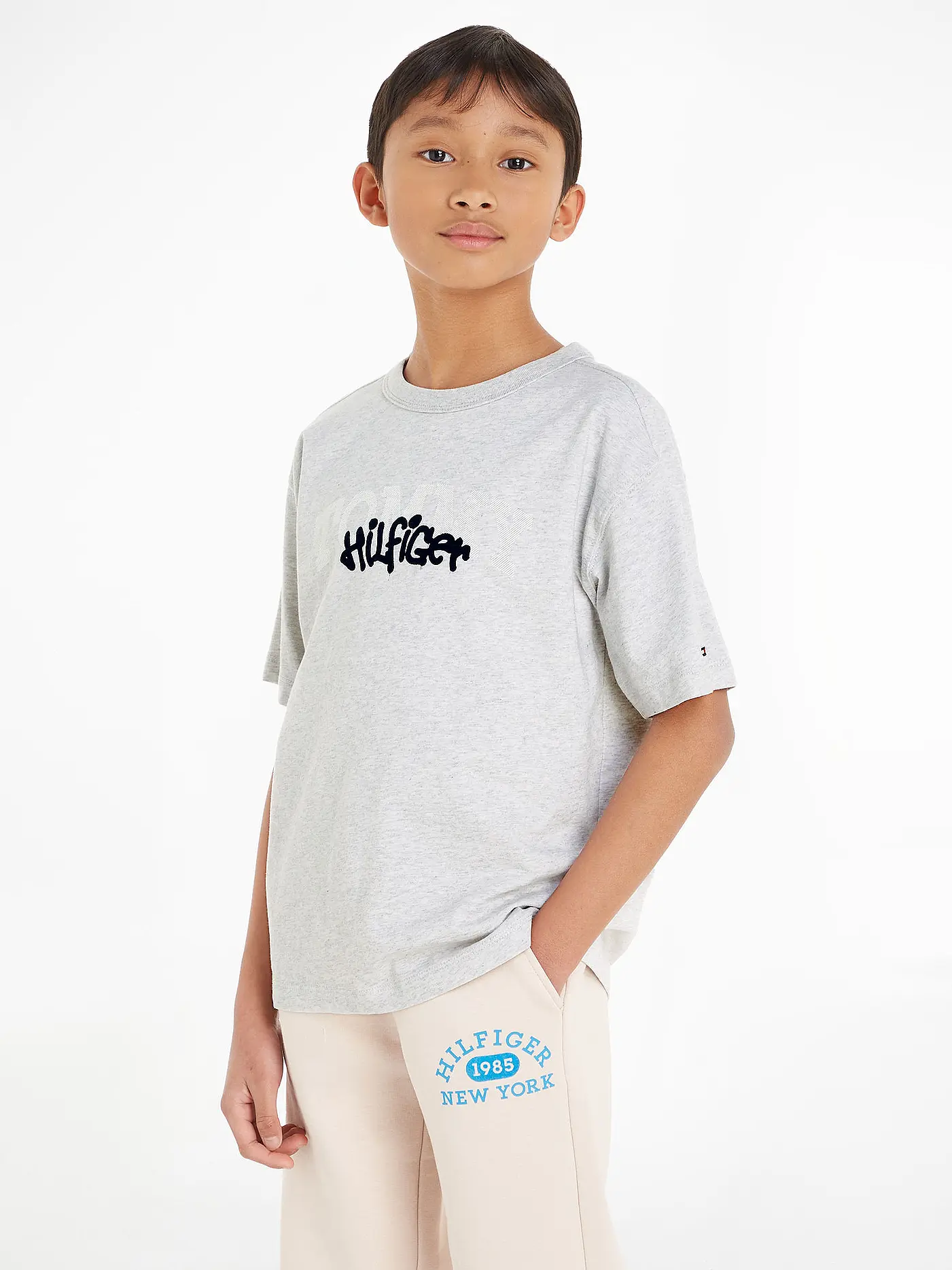 TOMMY HILFIGER | Jungen T-Shirt | hellgrau