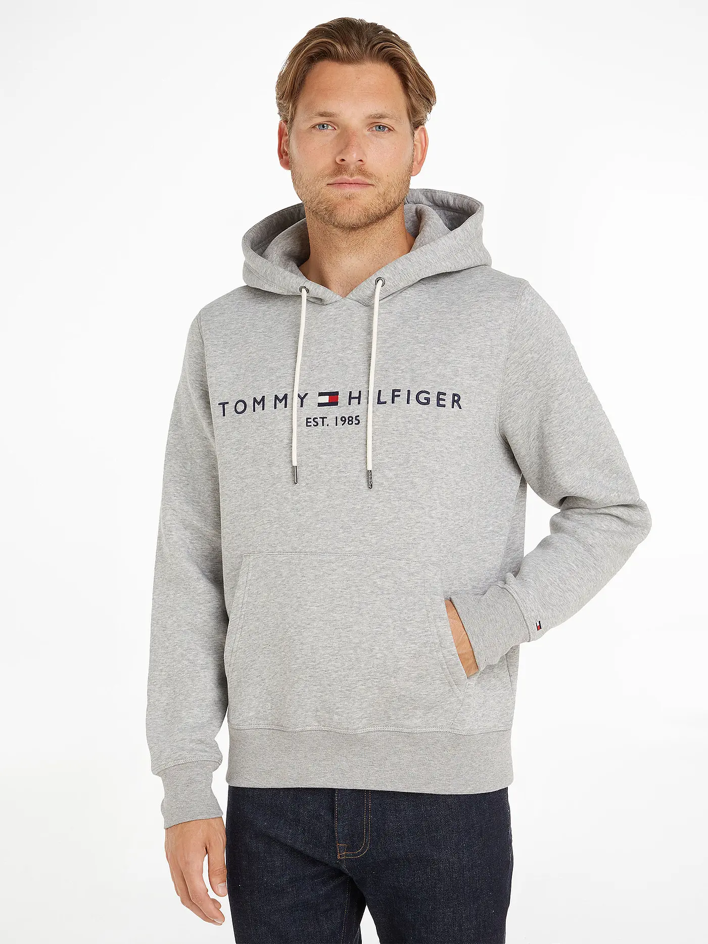 TOMMY HILFIGER | Kapuzensweater - Hoodie  | grau