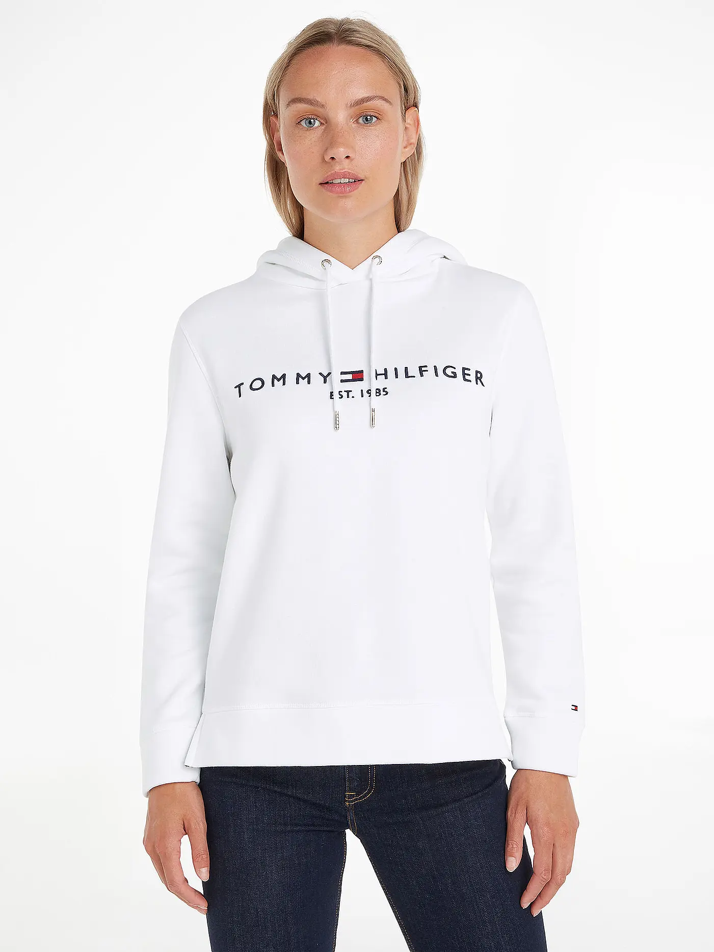 TOMMY HILFIGER | Kapuzensweater - Hoodie  | weiss