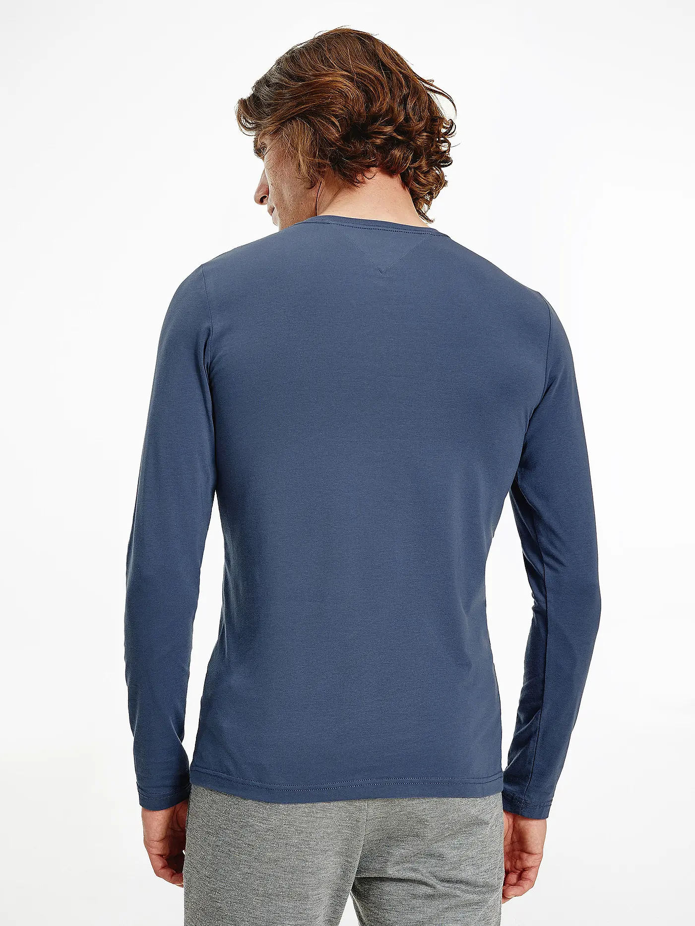 TOMMY HILFIGER | Langarmshirt Slim Fit | blau