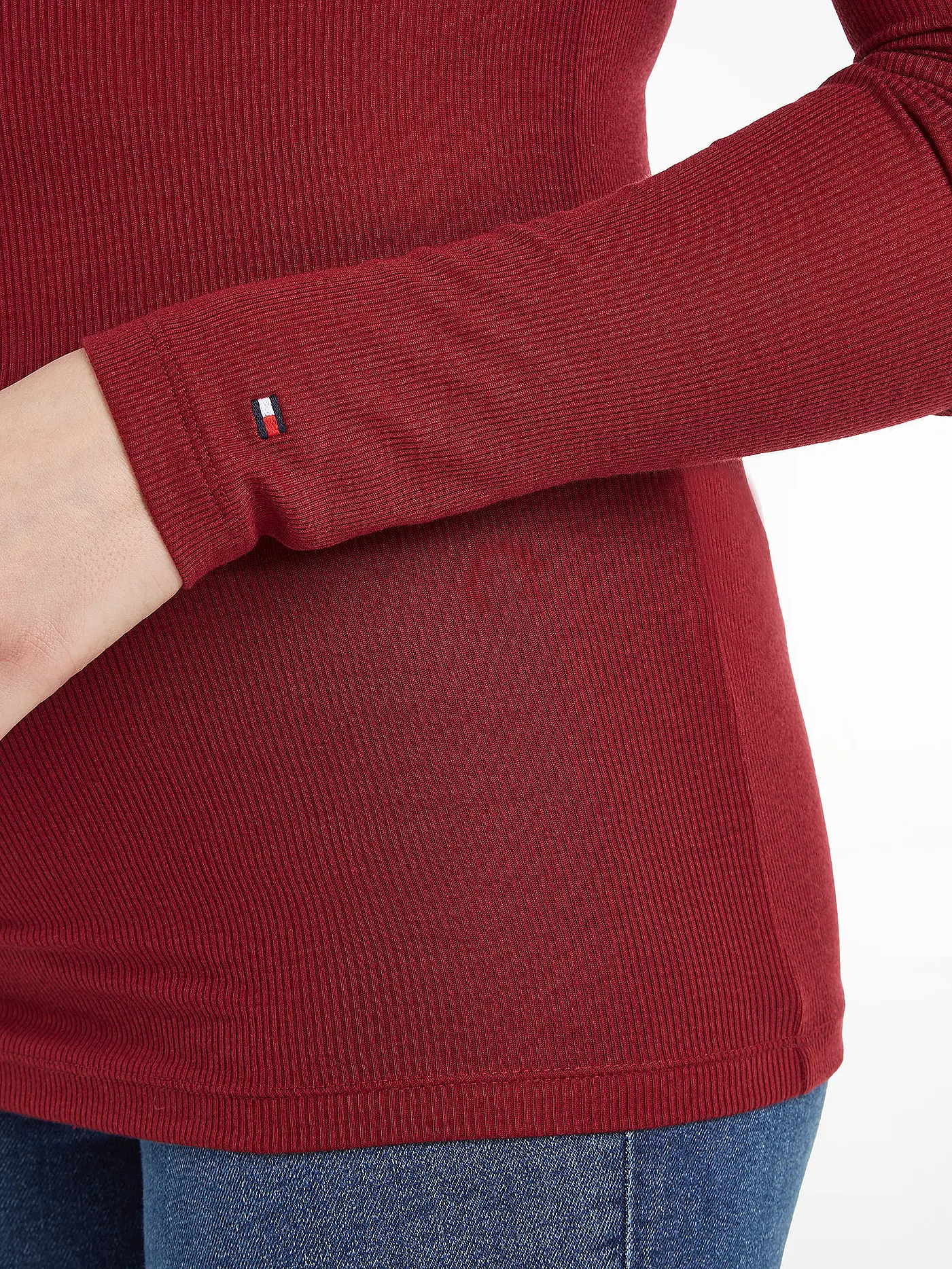 TOMMY HILFIGER | Langarmshirt | dunkelrot
