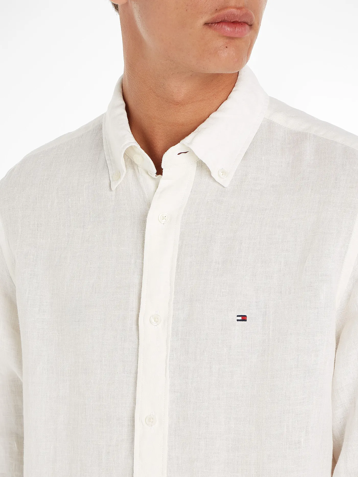 TOMMY HILFIGER | Leinenhemd | weiss