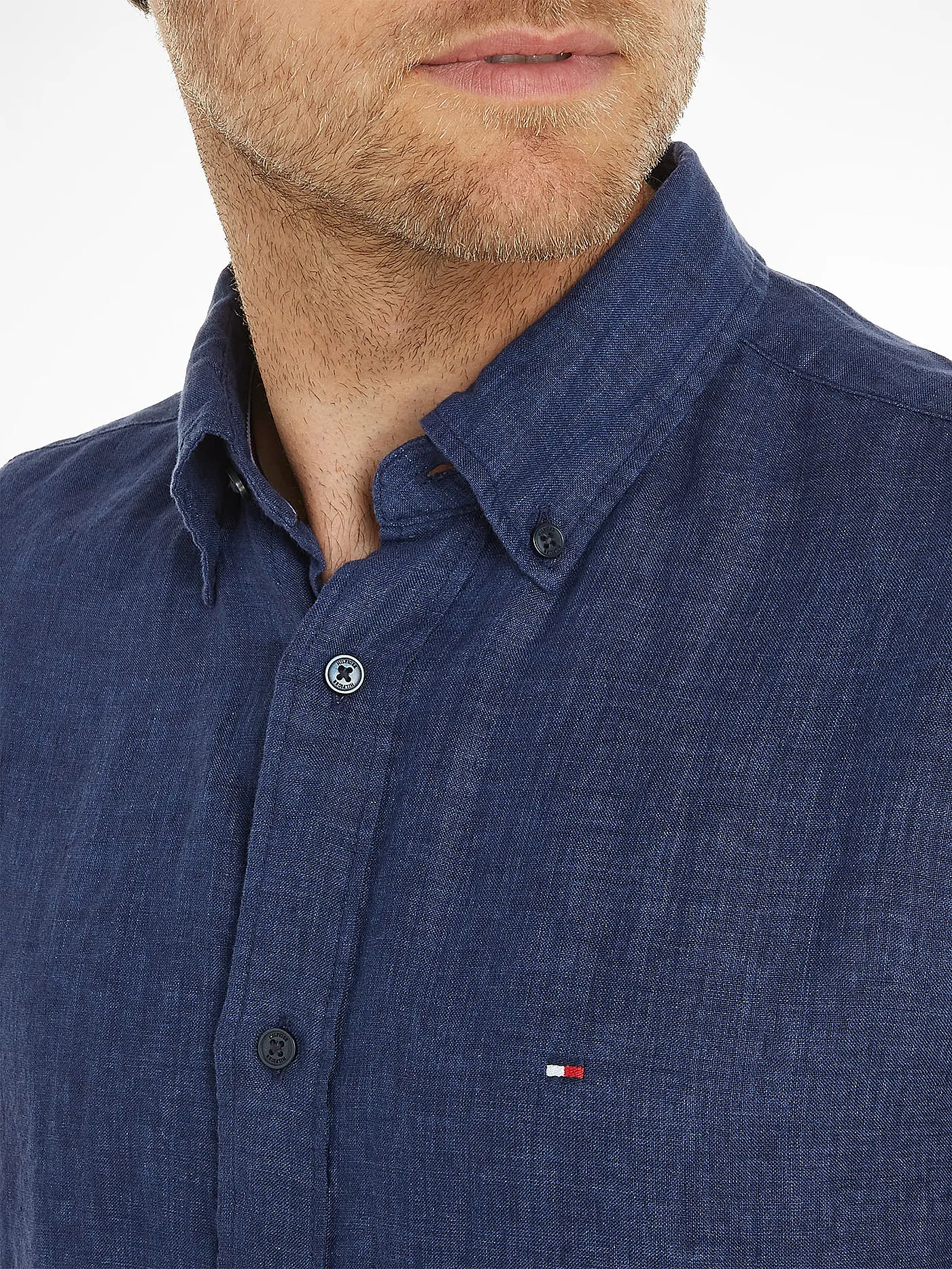 TOMMY HILFIGER | Leinenhemd | blau