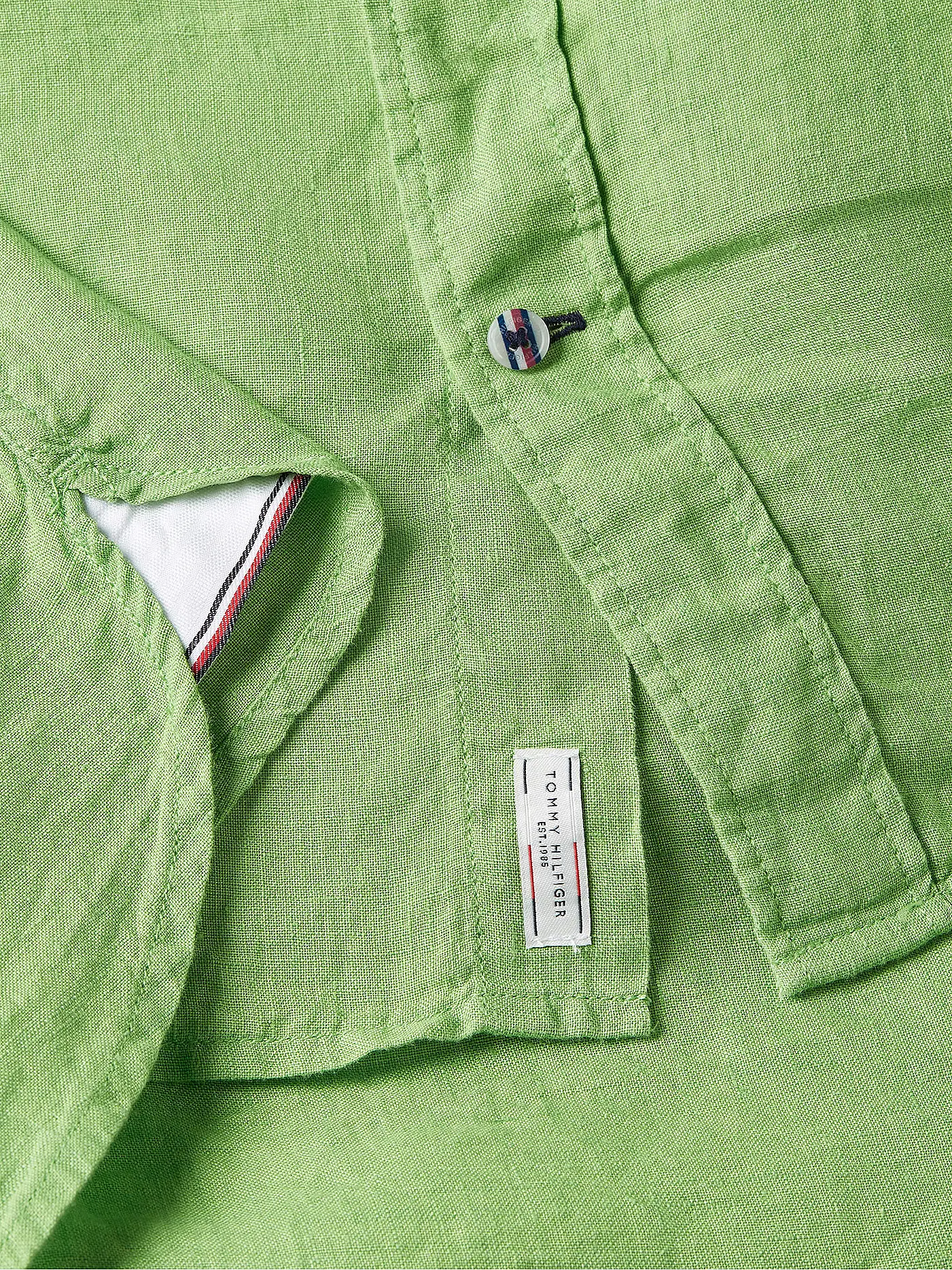 TOMMY HILFIGER | Leinenhemd | grün
