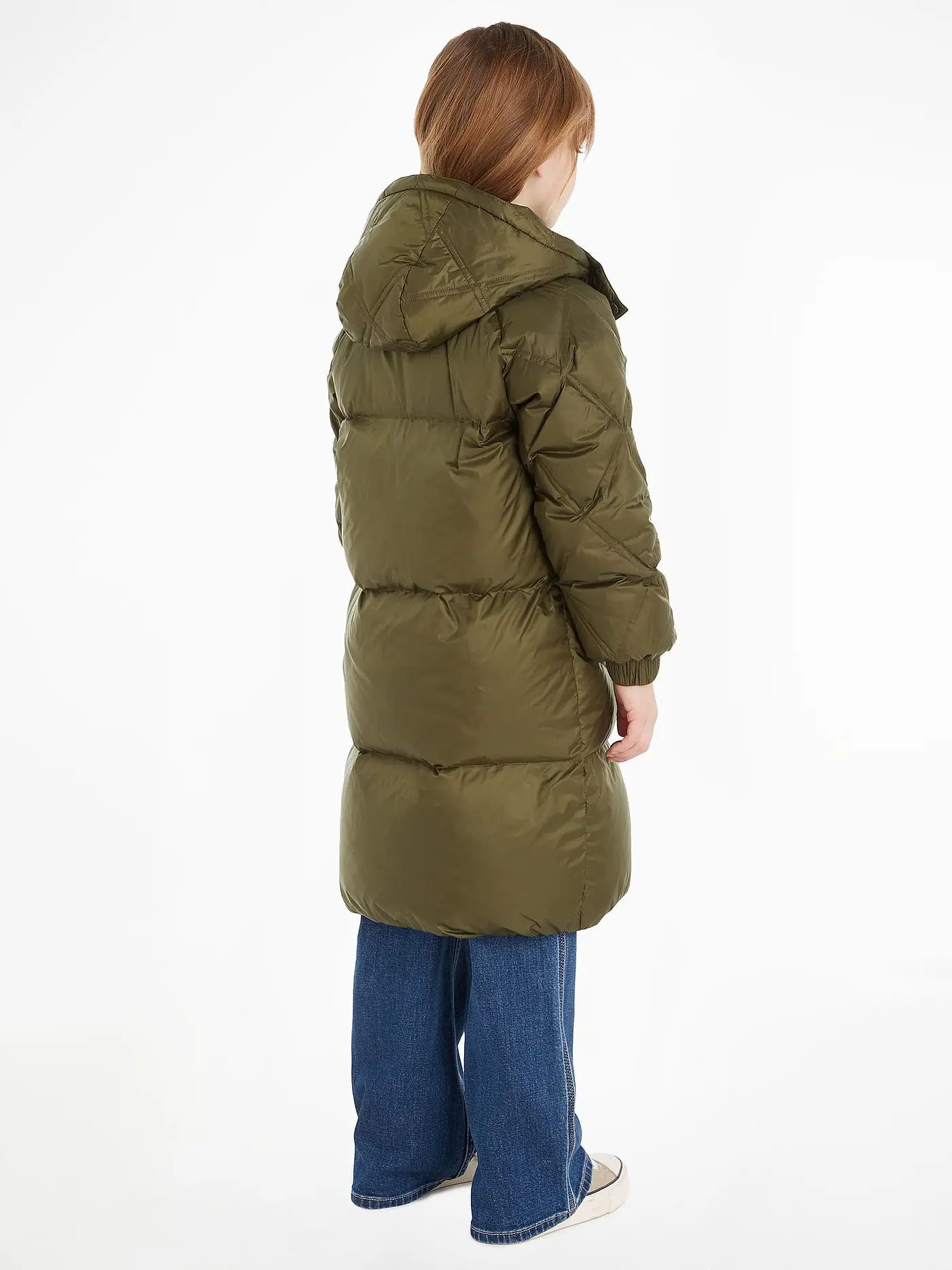 TOMMY HILFIGER | Mädchen Daunenmantel | dunkelgrün